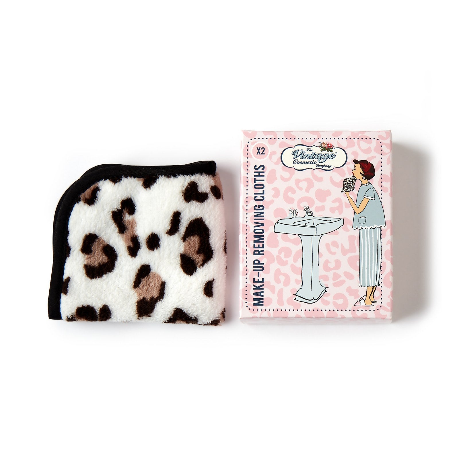 The Vintage Cosmetic Company Make Up Remover Cloths - Leopard