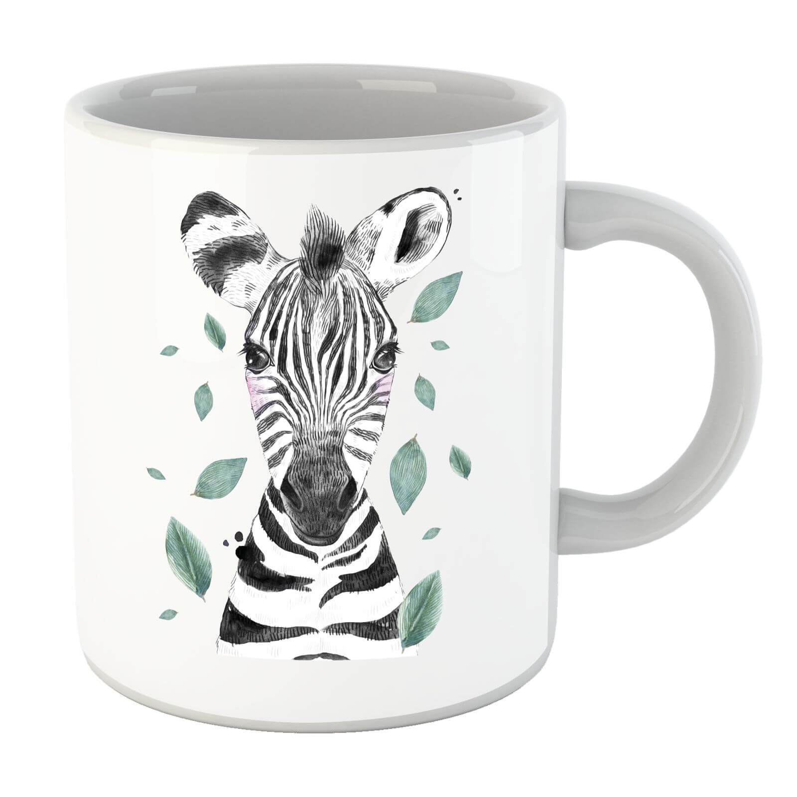 Zebra And Leaves Mug
