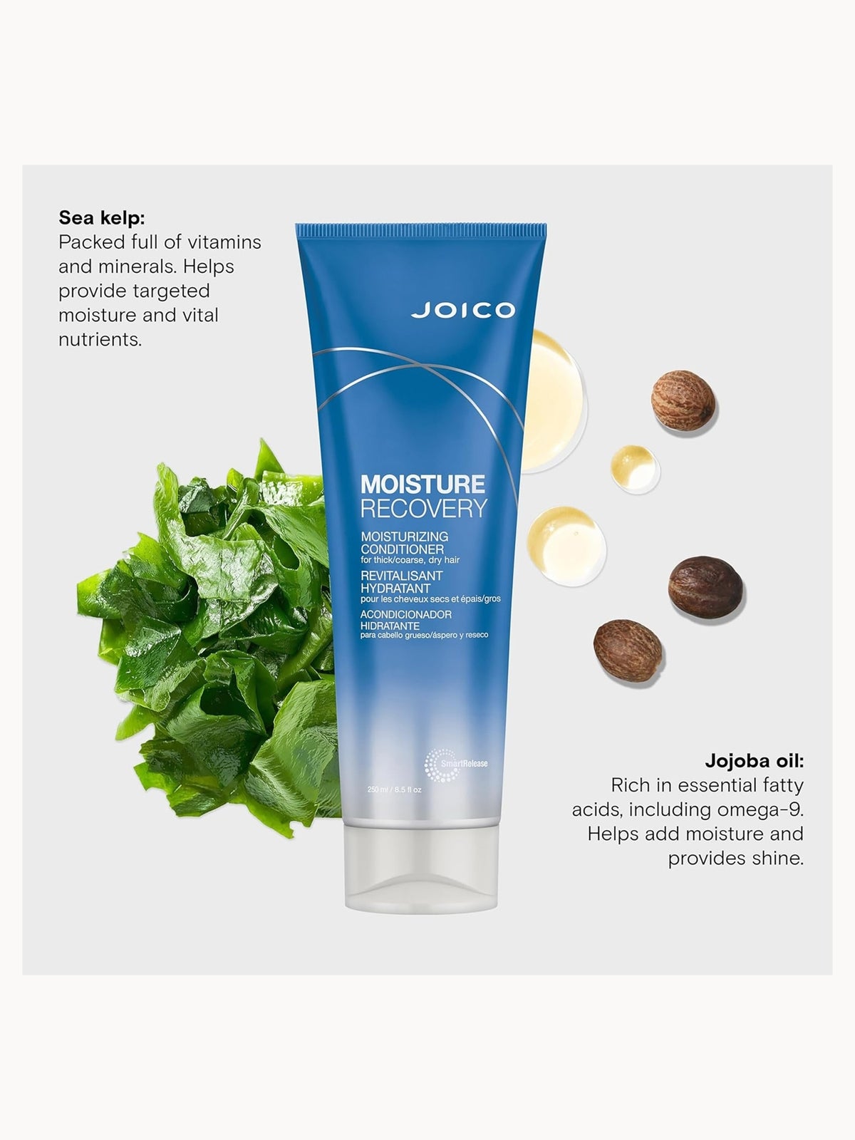 Joico Moisture Recovery Moisturizing Conditioner For Thick-Coarse, Dry Hair 250ml 4