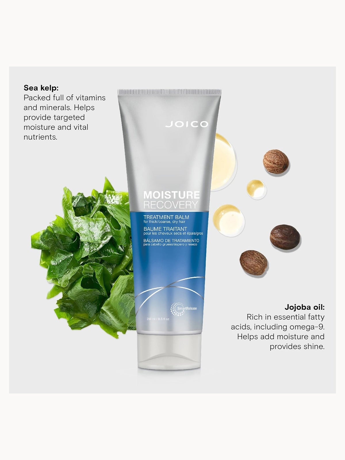Joico Moisture Recovery Treatment Balm For Thick-Coarse, Dry Hair 250ml 4