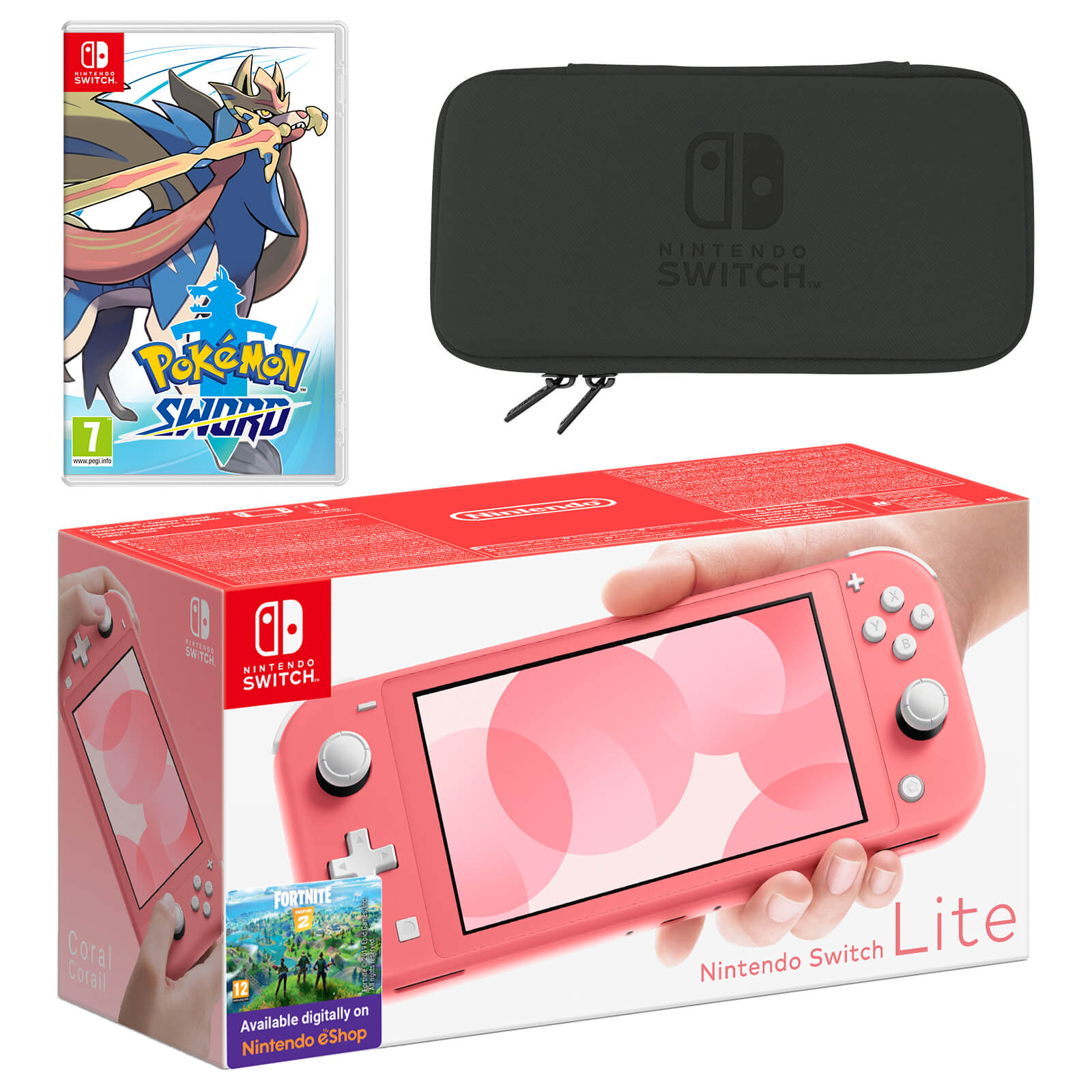 Nintendo Switch Lite Coral Pokemon Sword Pack Nintendo Official Uk Store