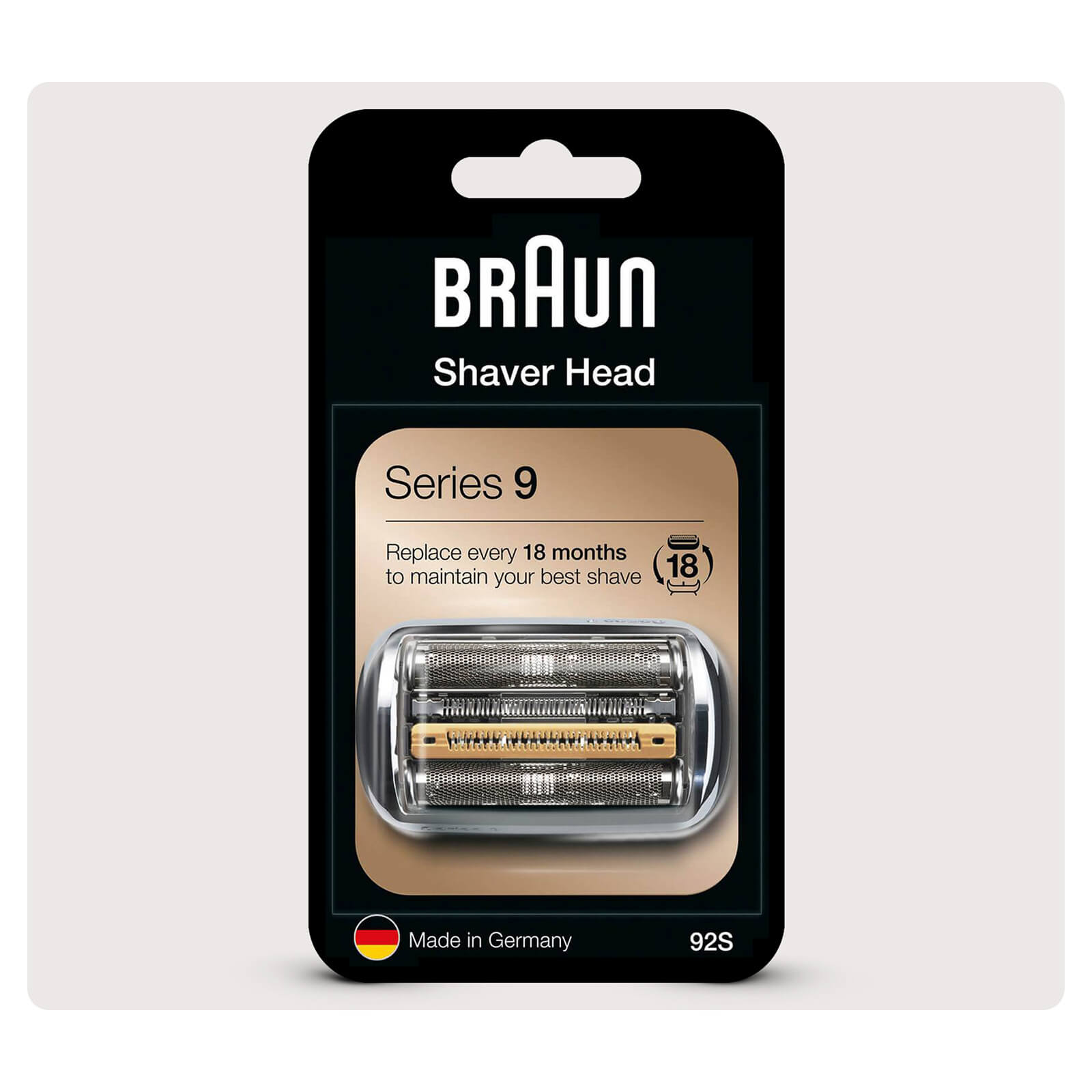 Braun Series 9 92S Electric Shaver Head Replacement, Silver