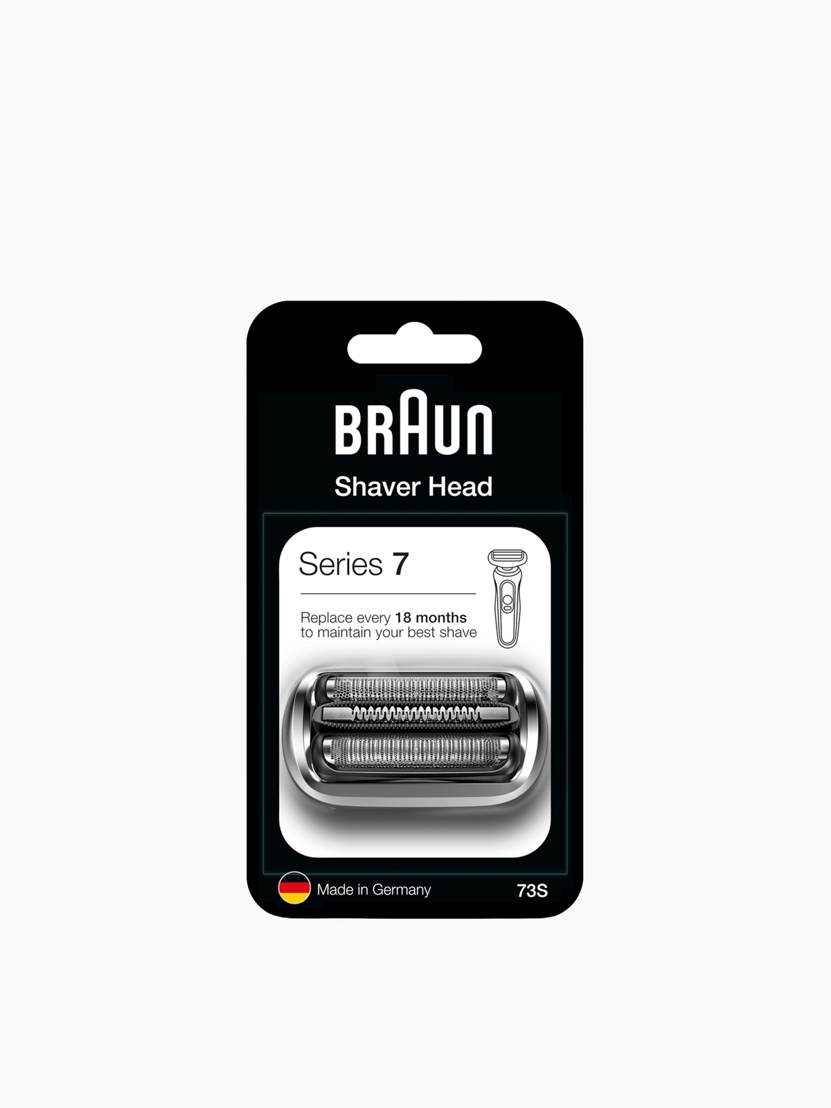 Image of Braun Series 7 73S Electric Shaver Head Replacement, Silver
