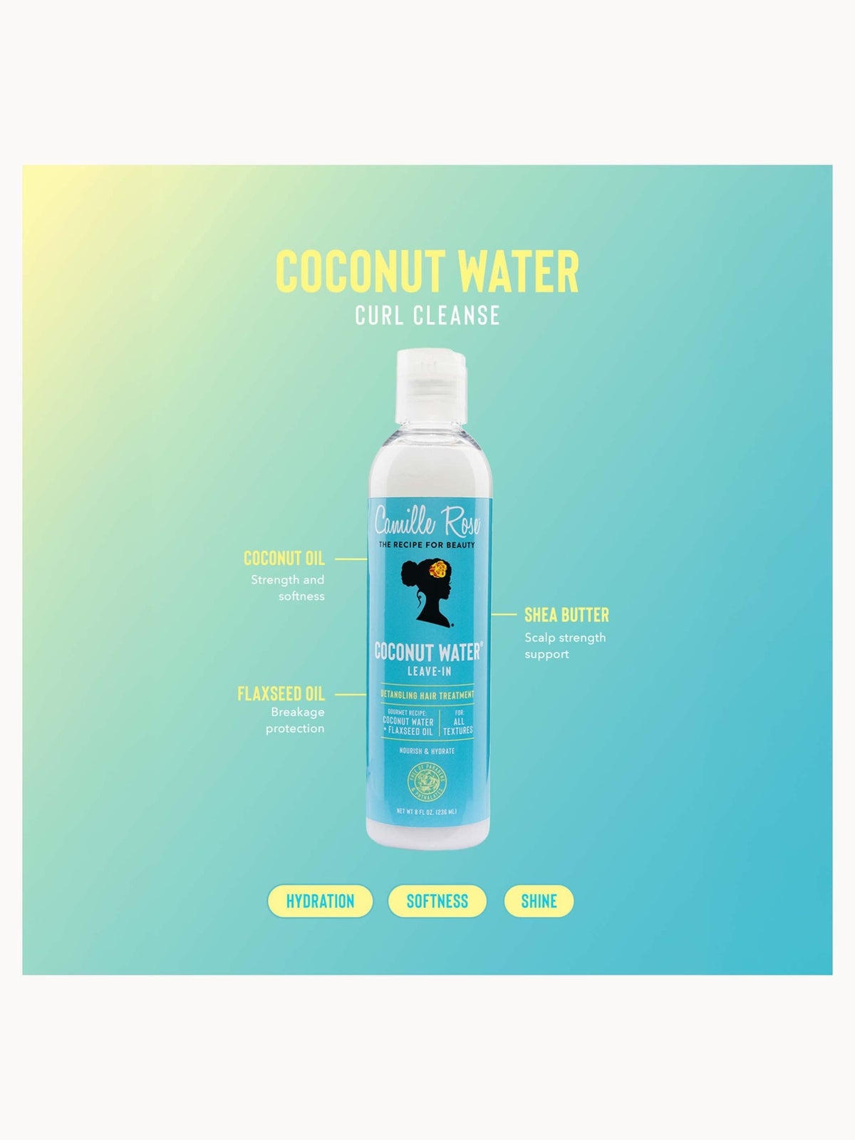 Camille Rose Coconut Water Leave-In Treatment 240ml 3