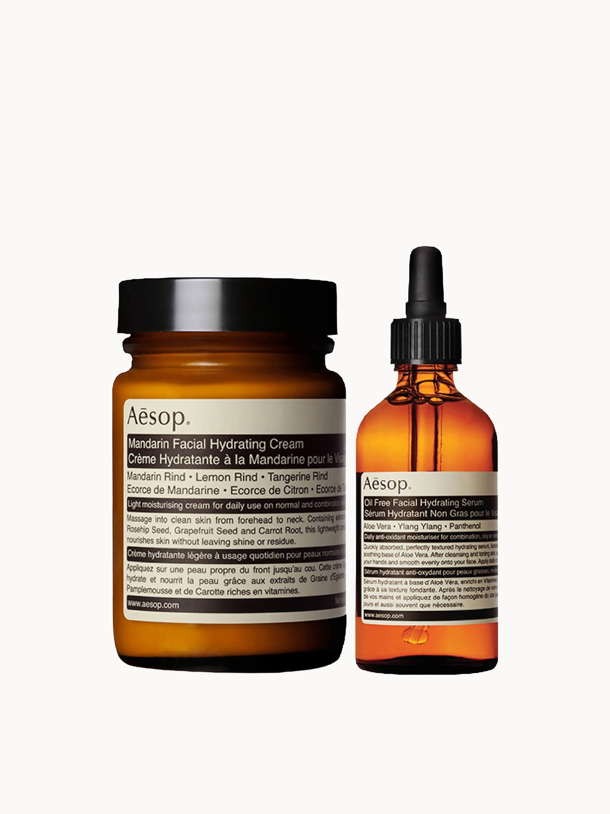 Aesop Mandarin Facial Cream and Lightweight Serum Duo