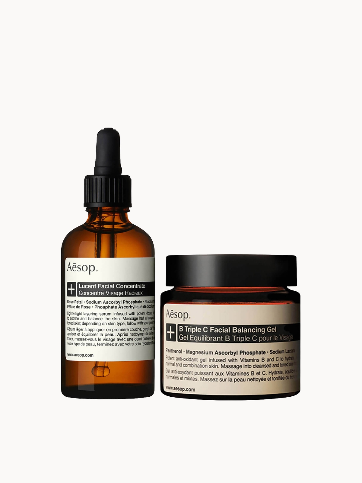 Aesop Lucent Concentrate and Triple C Balancing Gel Duo