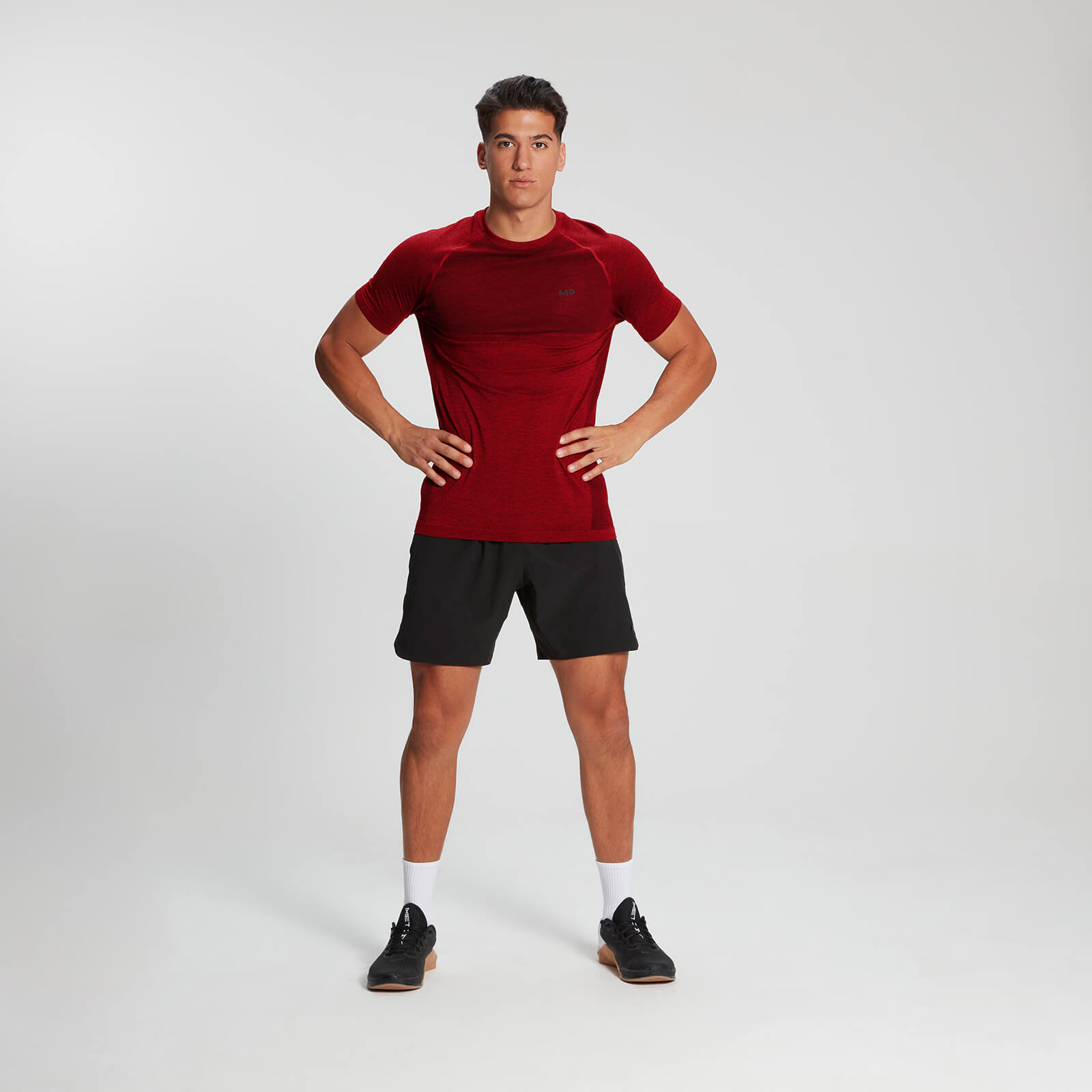 T-Shirt a maniche corte MP Essential Seamless da uomo - Danger Marl - S