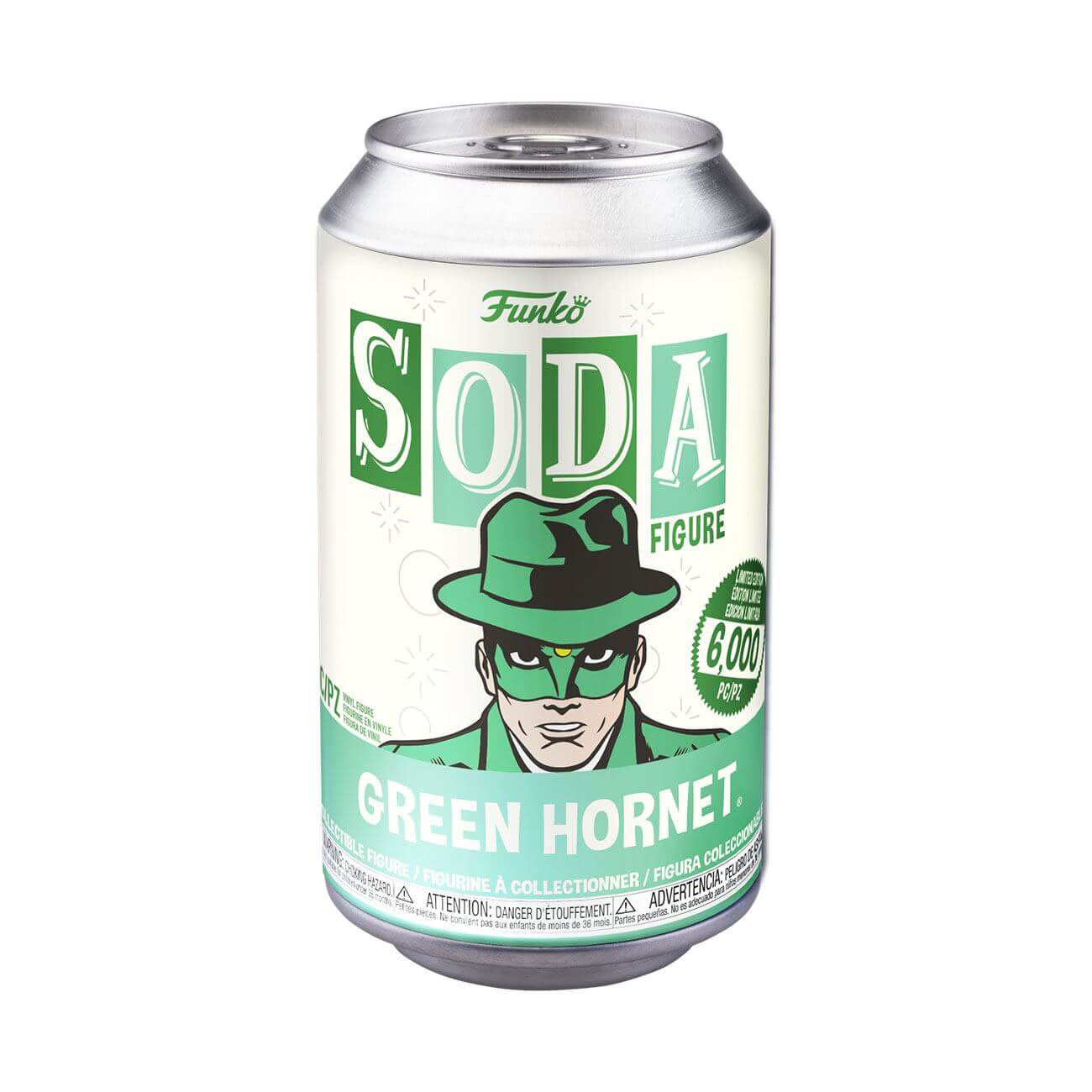 "Green Hornet Vinyl Soda Figure in Collector Can"