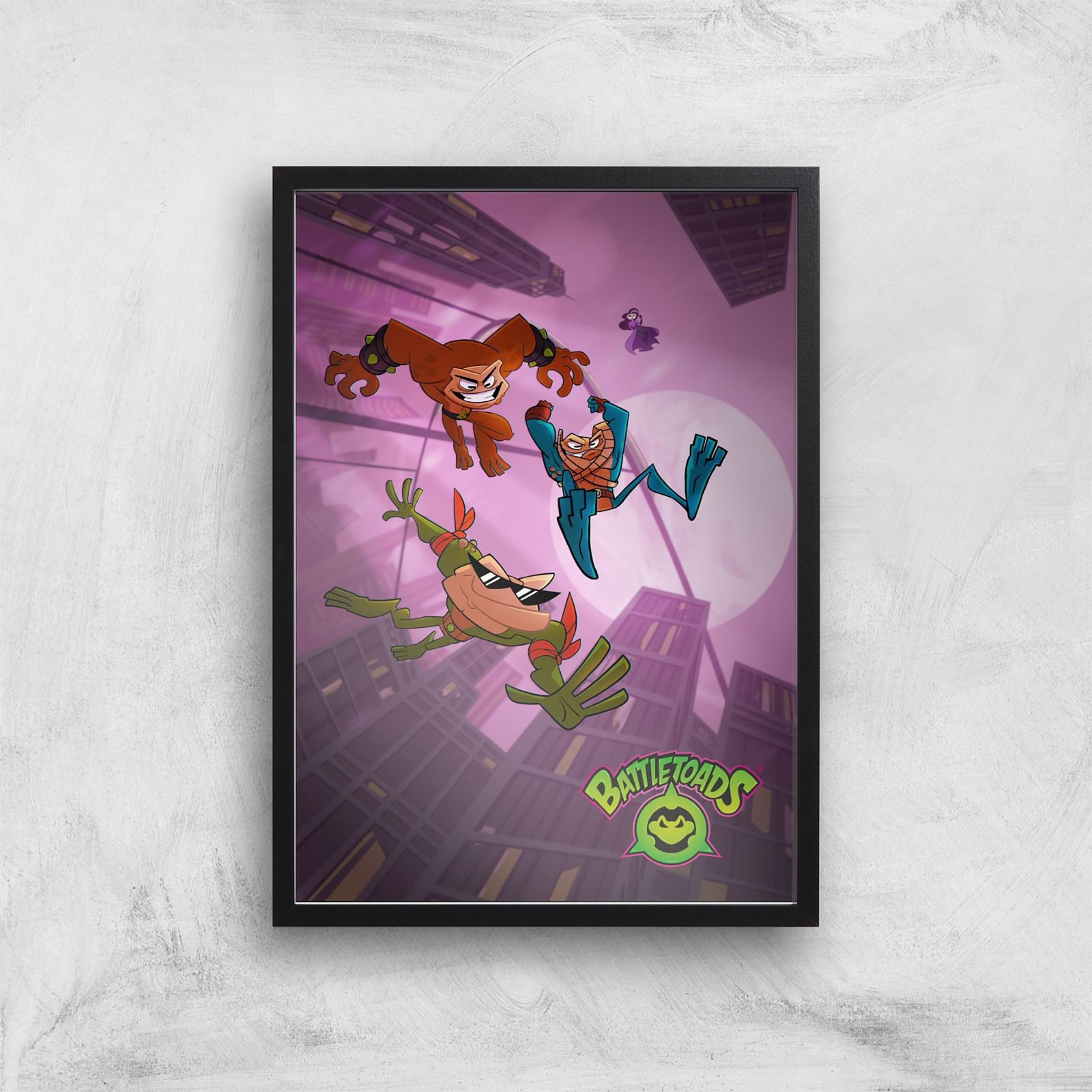 Battle Toads Hop Giclee Art Print - A2 - White Frame