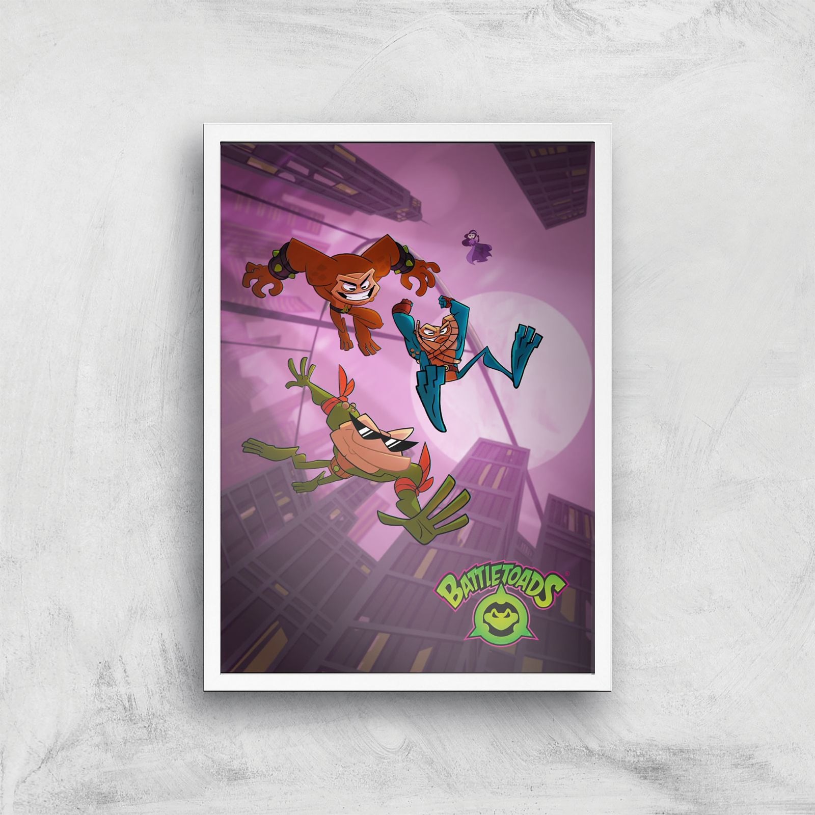 Battle Toads Hop Giclee Art Print - A3 - White Frame