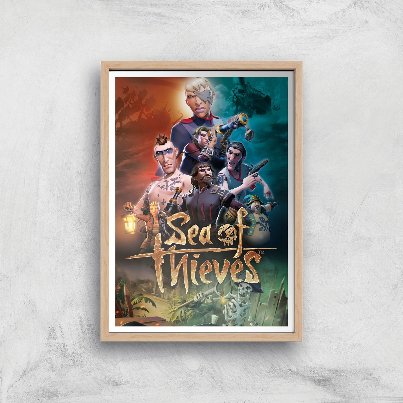 Sea Of Thieves Giclee Art Print - A3 - Wooden Frame
