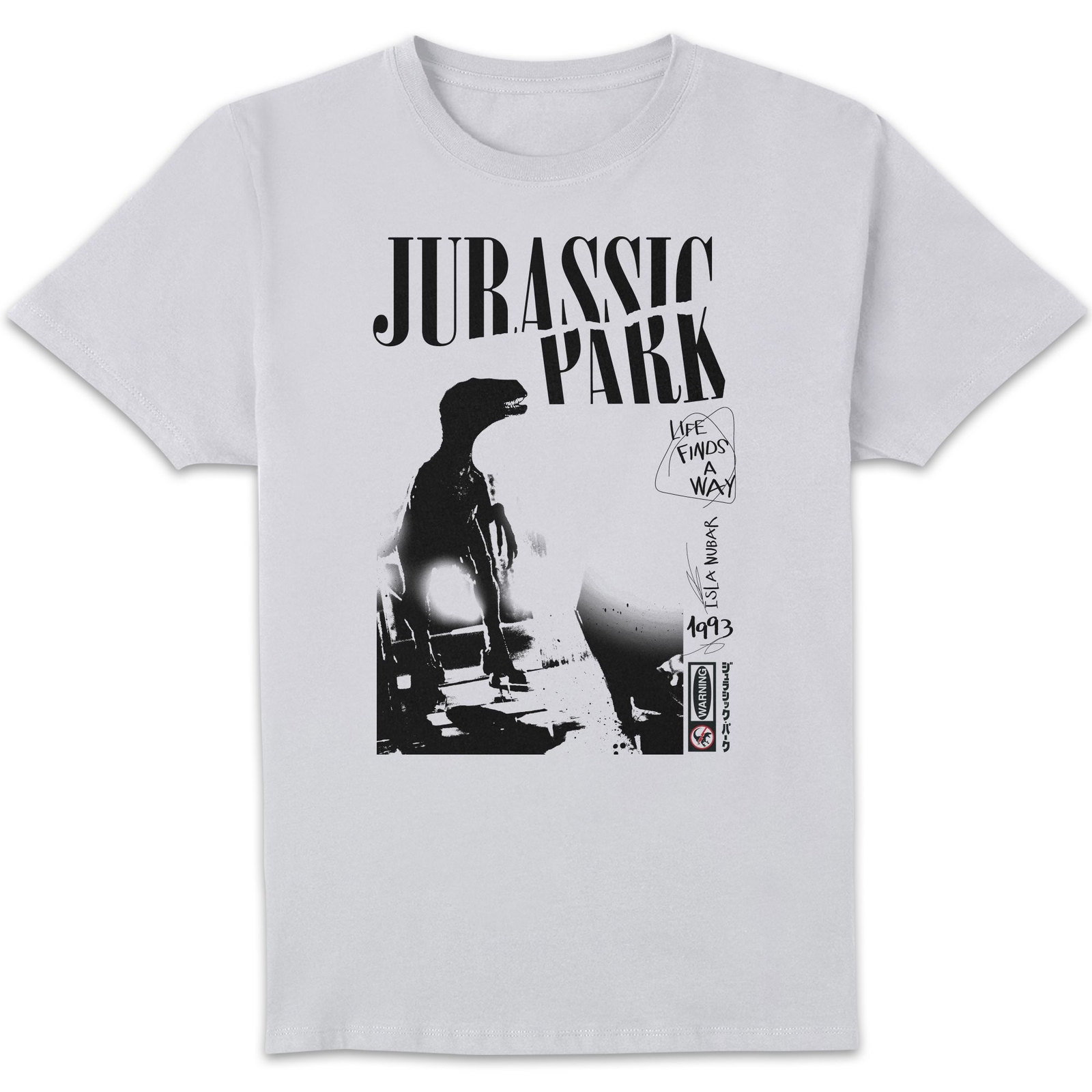 Jurassic Park Isla Nublar Punk Men's T-Shirt - White - XXL