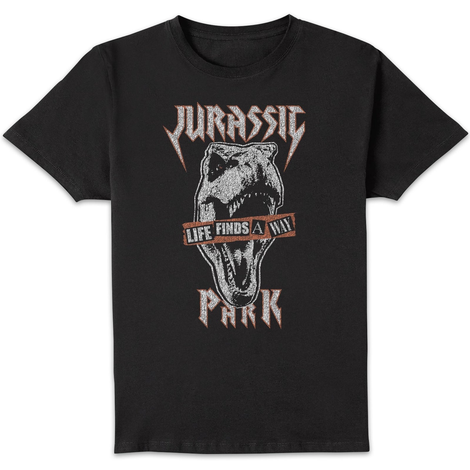 T-shirt Jurassic Park Rex Punk Homme - Noir