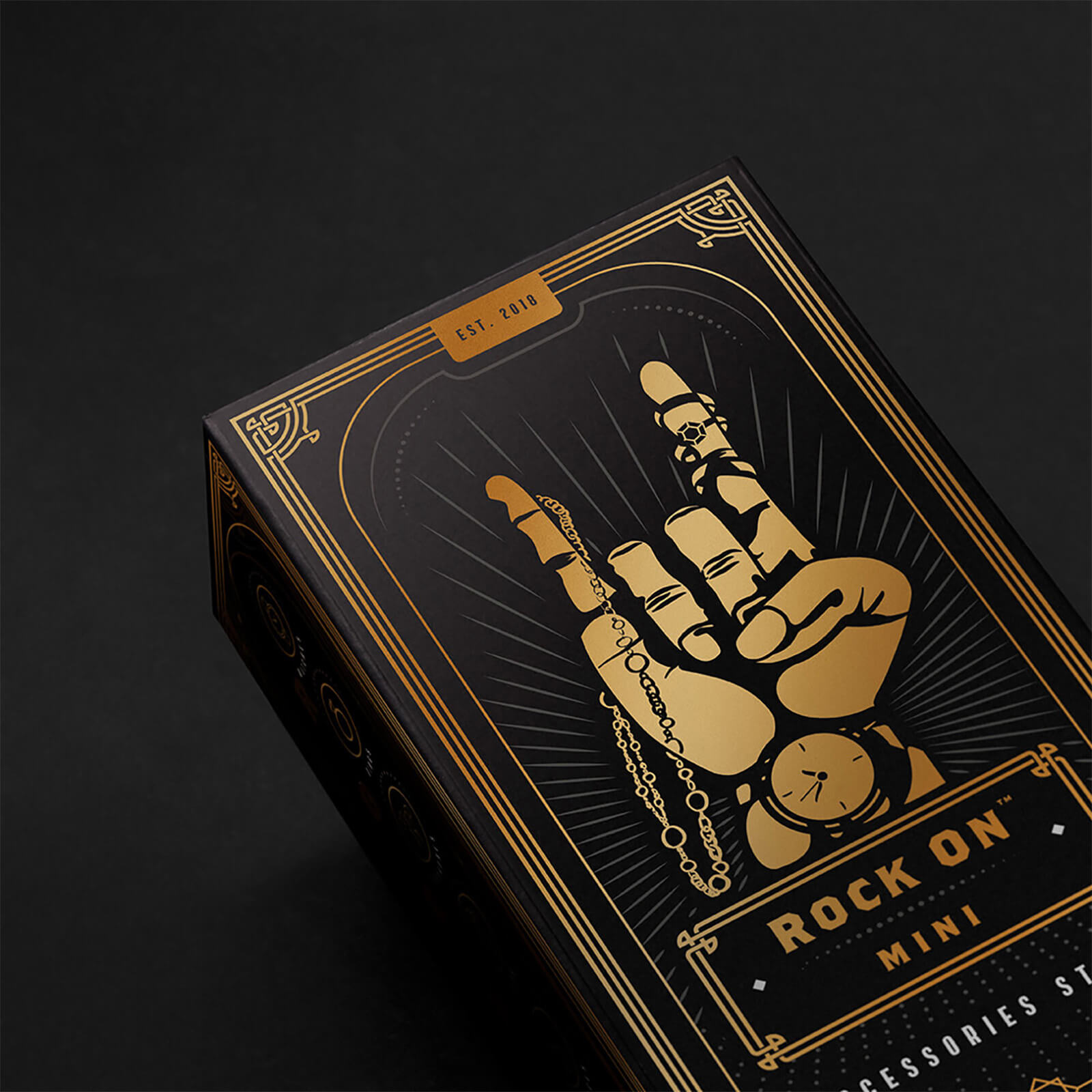 GOLD MINI ROCK ON HEADPHONE STAND