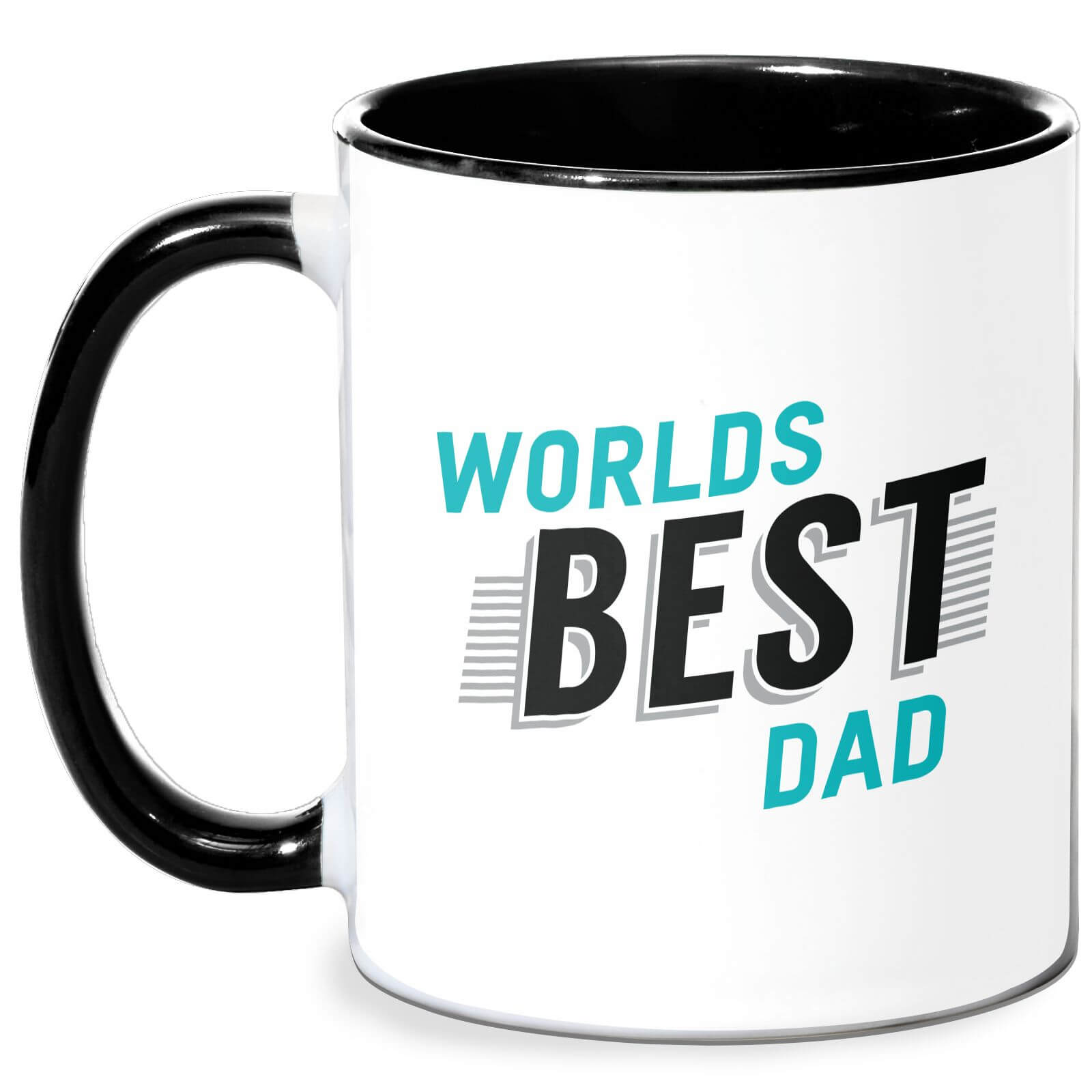 Worlds Best Dad Mug - White/Black
