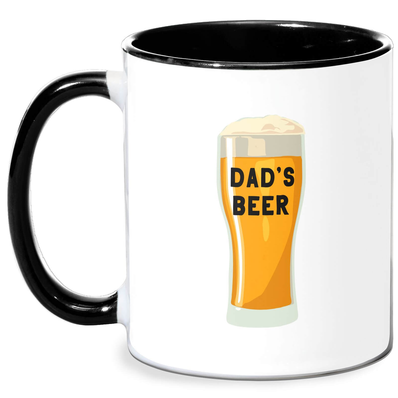 Dad's Beer Mug - White/Black