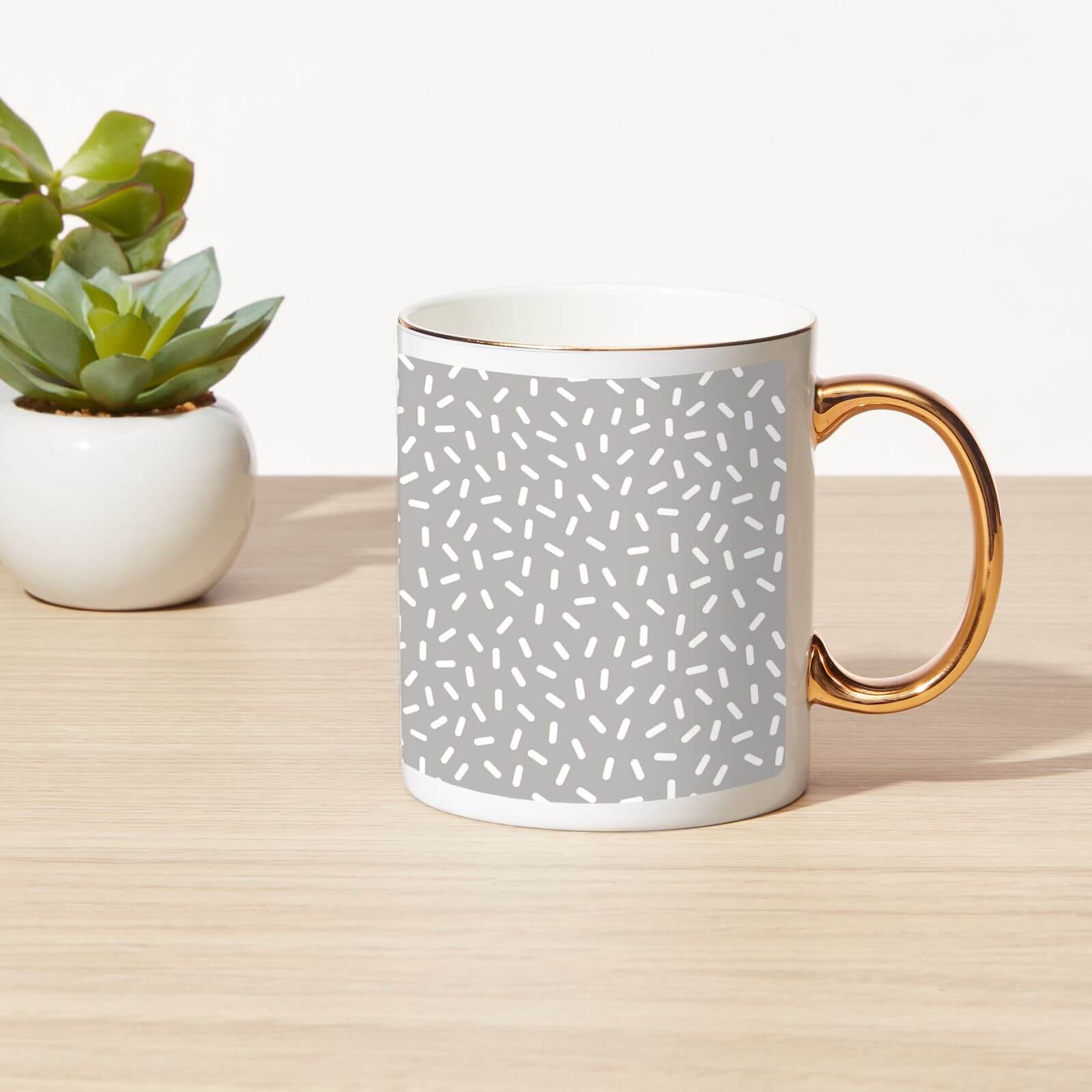 Sprinkles Bone China Gold Handle Mug