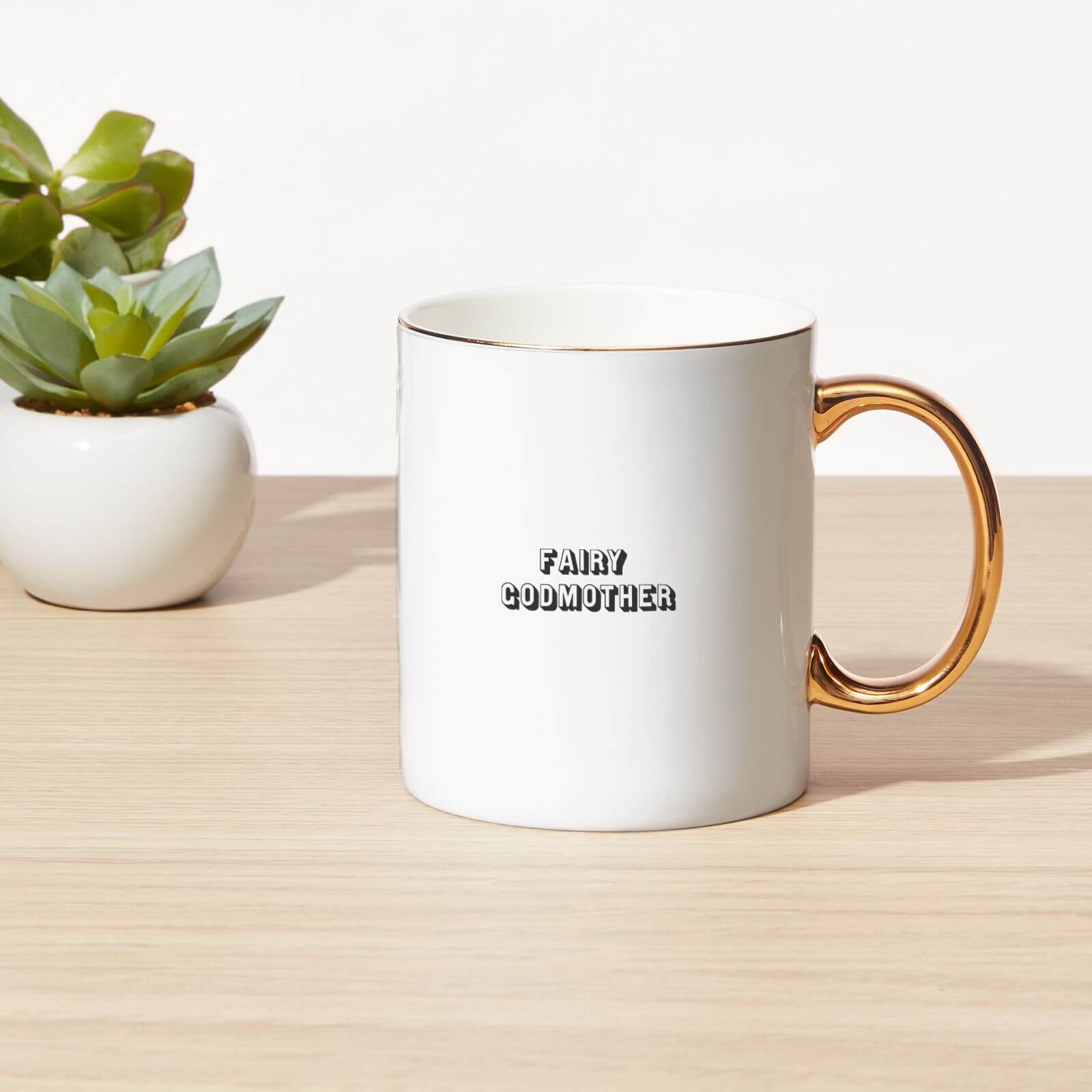 Fairy Godmother Bone China Gold Handle Mug