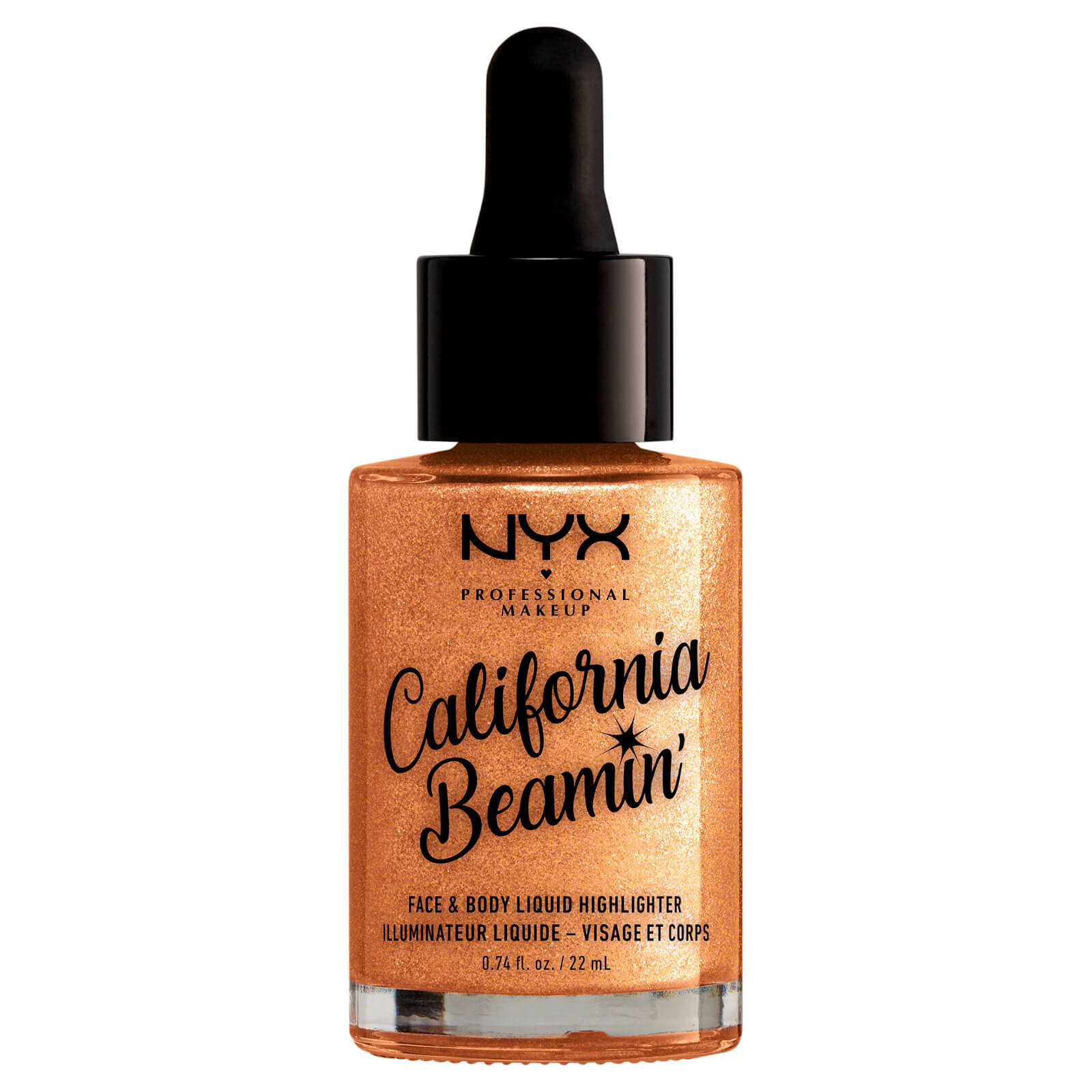 NYX Professional Makeup California Beaming Face and Body Liquid Highlighter 22ml (Various Shades) - Golden Glow 04