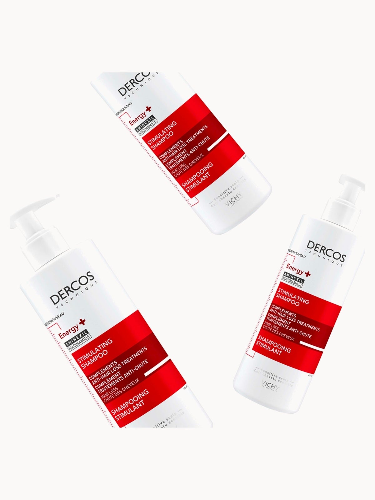 Vichy Dercos Anti-Hair Loss Shampoo for Weak Hair and Sensitive Scalps 390ml 4