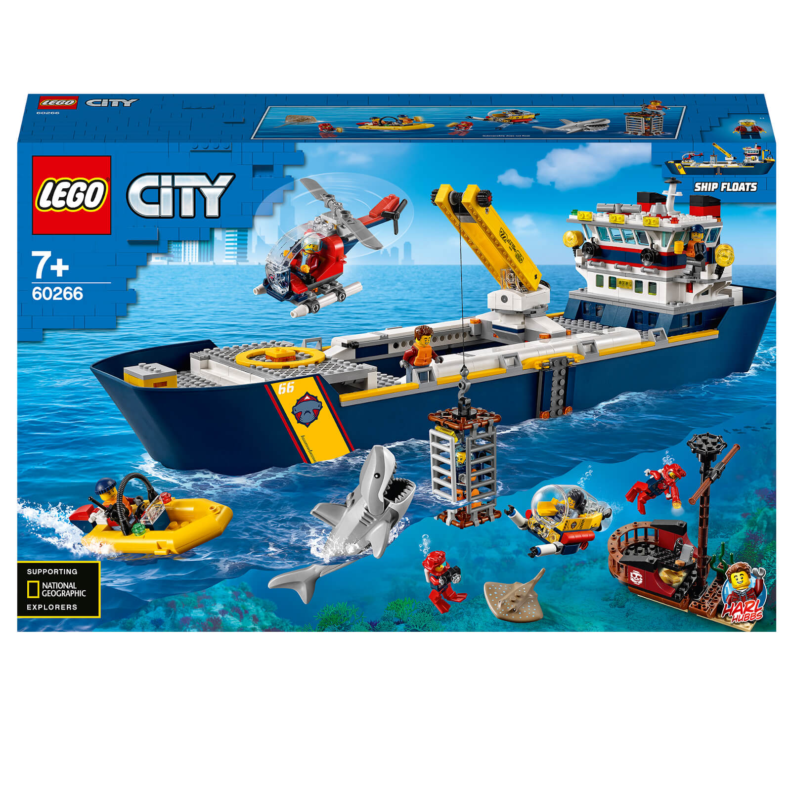 LEGO City: Ocean Exploration Ship Floating Toy Boat (60266) – IWOOT UK