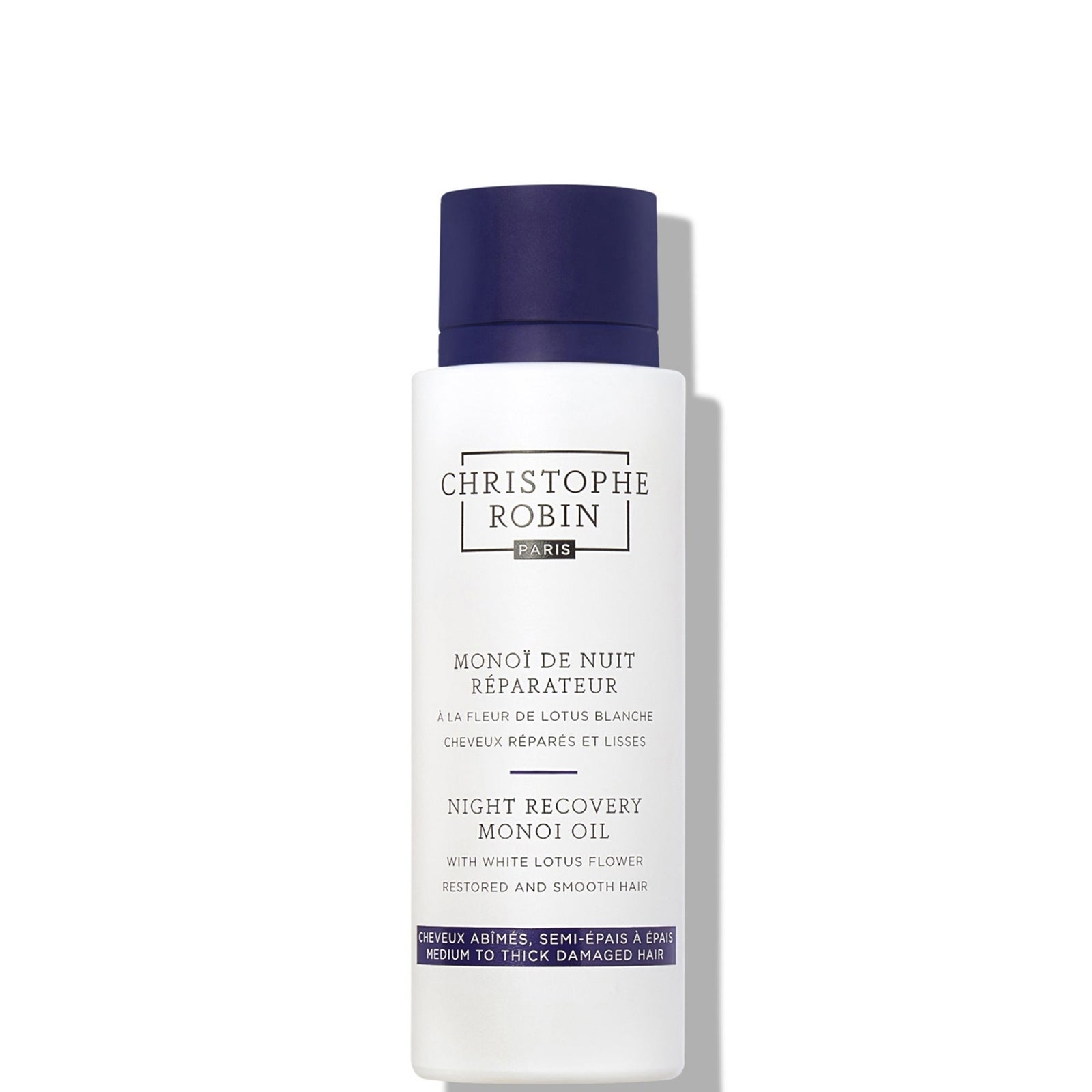 Christophe Robin Night Recovery Monoï Oil with White Lotus Flower 92ml