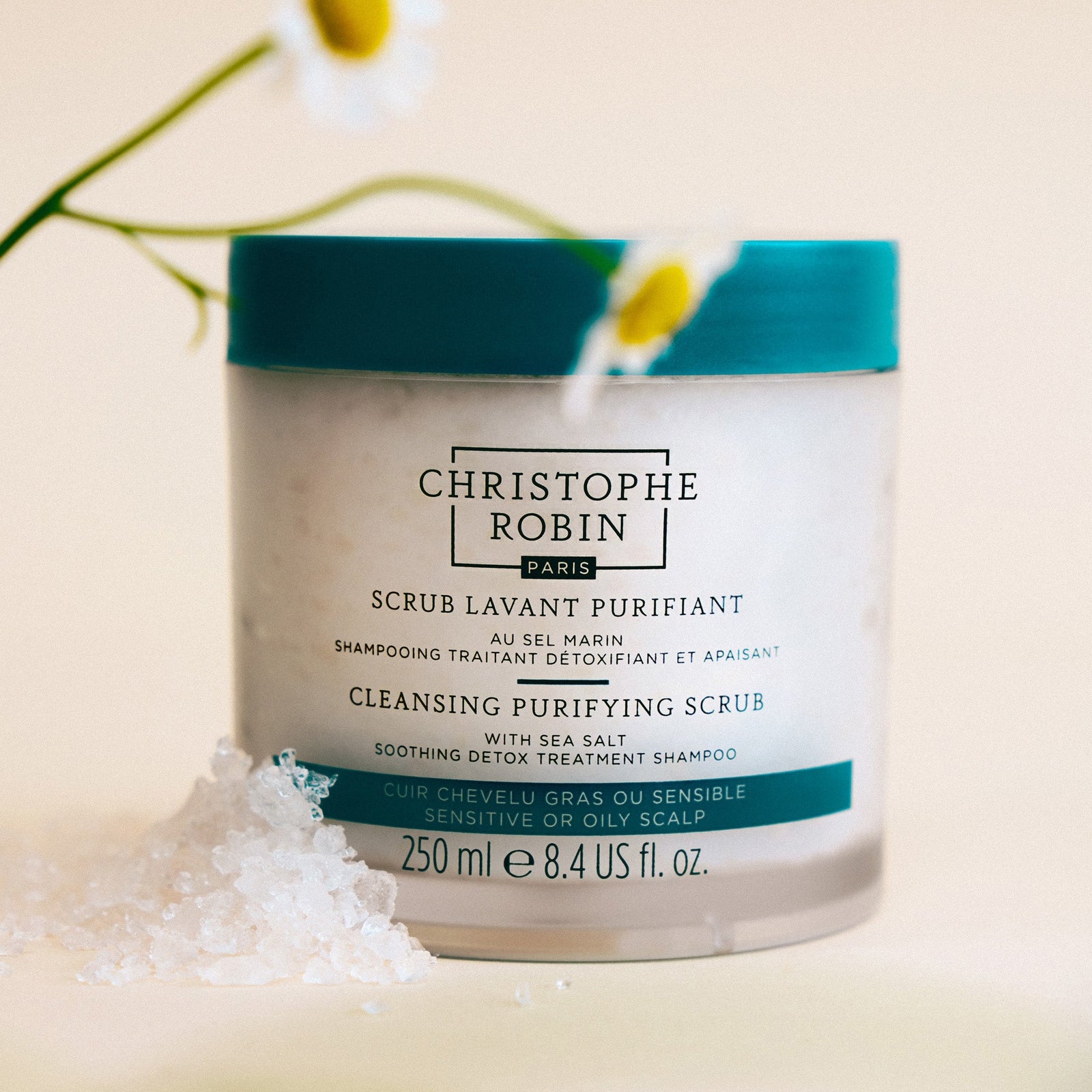 Christophe Robin - Scrub Lavant Purifiant Au Sel Marin, Cleansing Purfying Scrub with Sea Salt, 250 ml