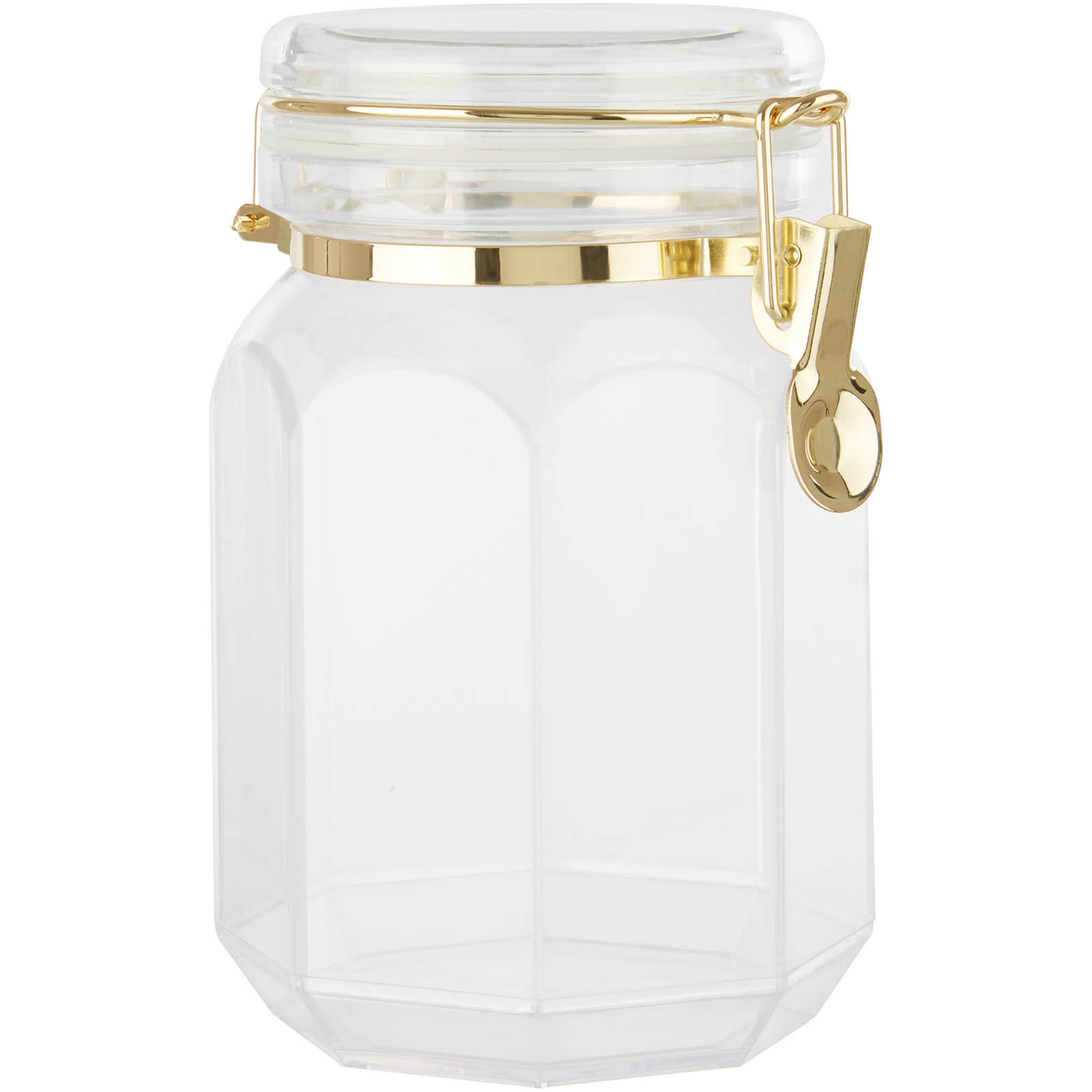 Click to view product details and reviews for Gozo Octagonal Canister With Clip Lid Large.