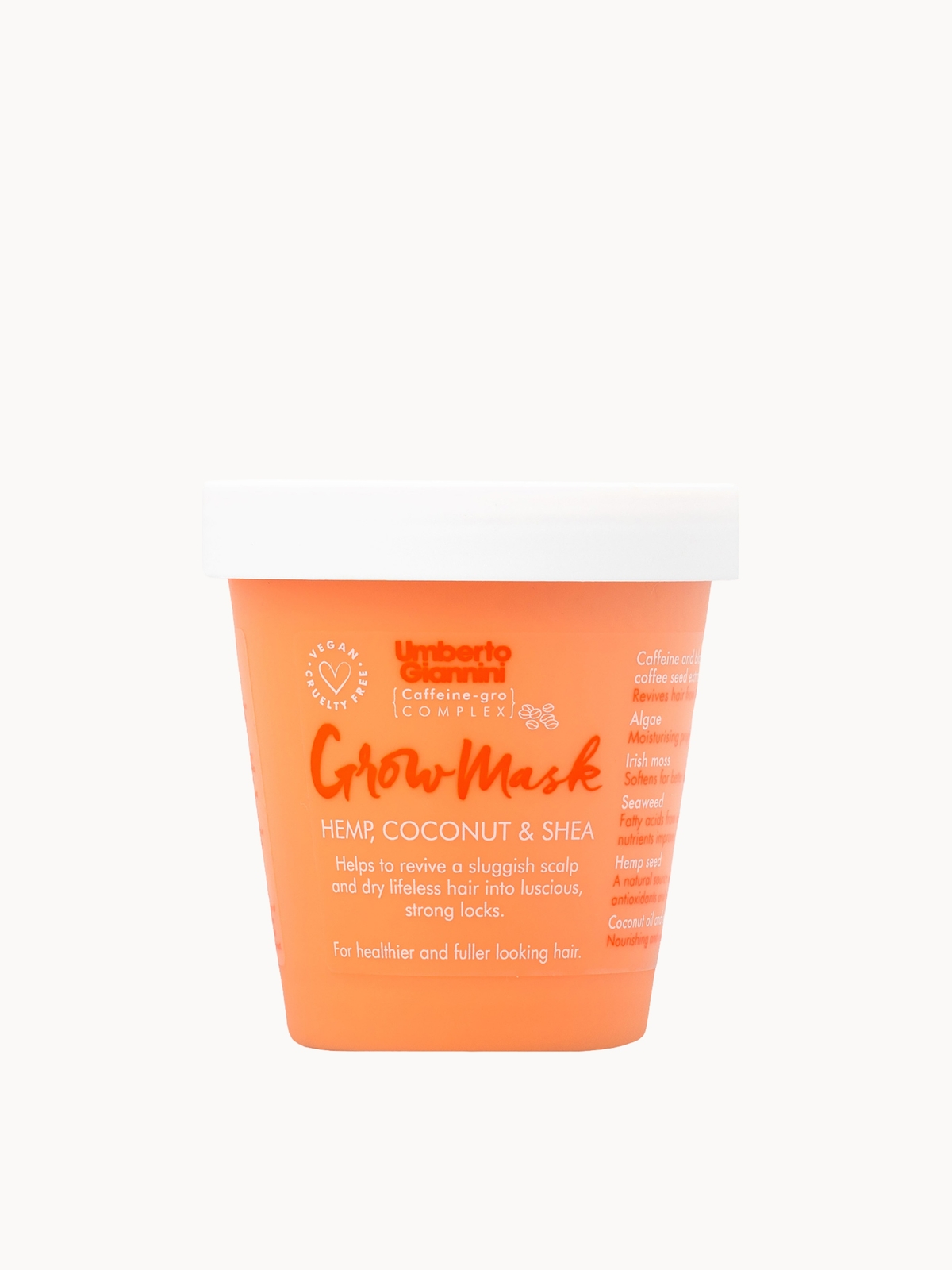 Umberto Giannini Grow Mask Hemp, Coconut and Shea Treatment 230g