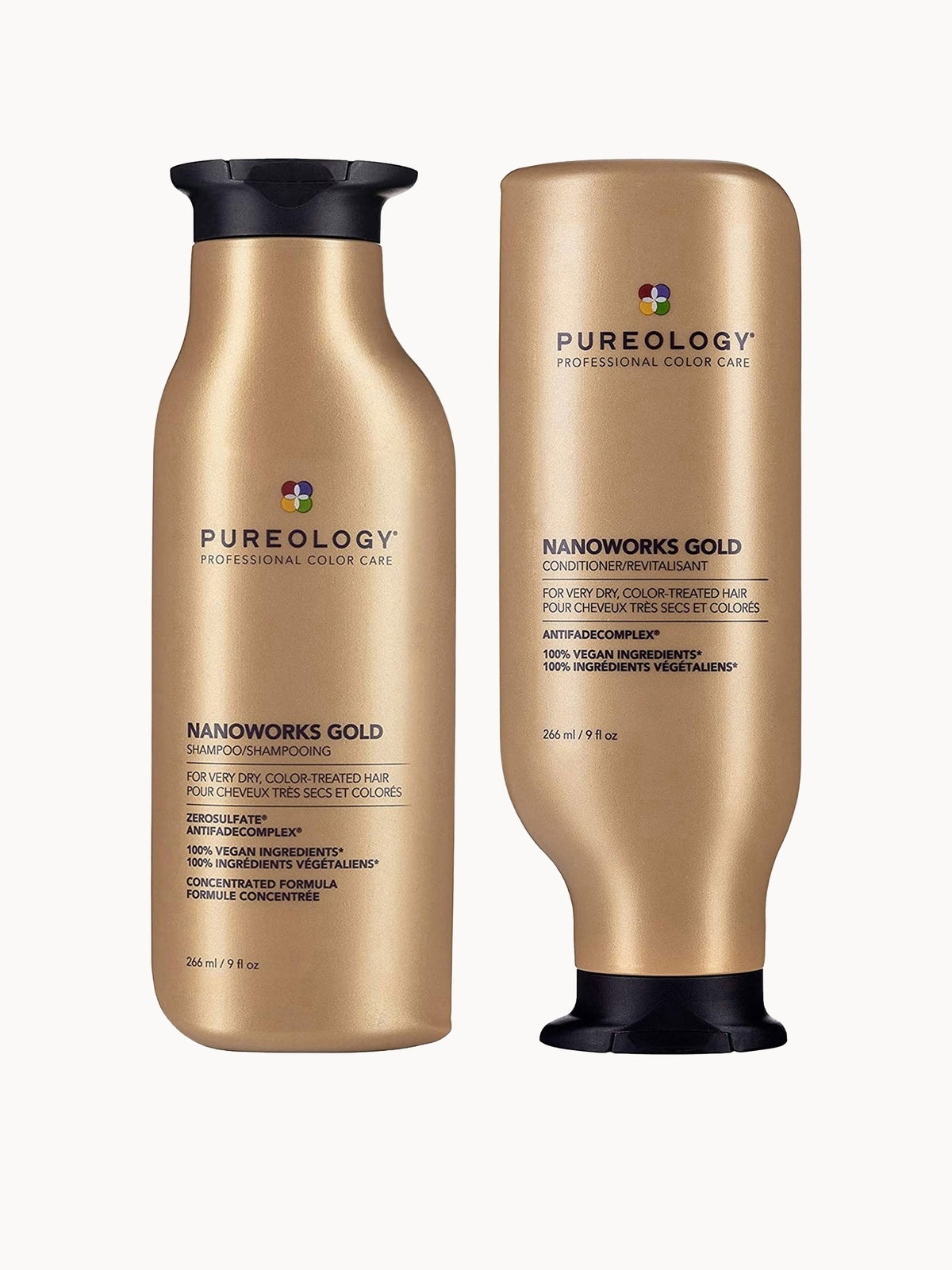 Pureology Nanoworks Gold Shampoo and Conditioner Bundle for Dry, Tired Hair, Sulphate Free for a Gentle Cleanse
