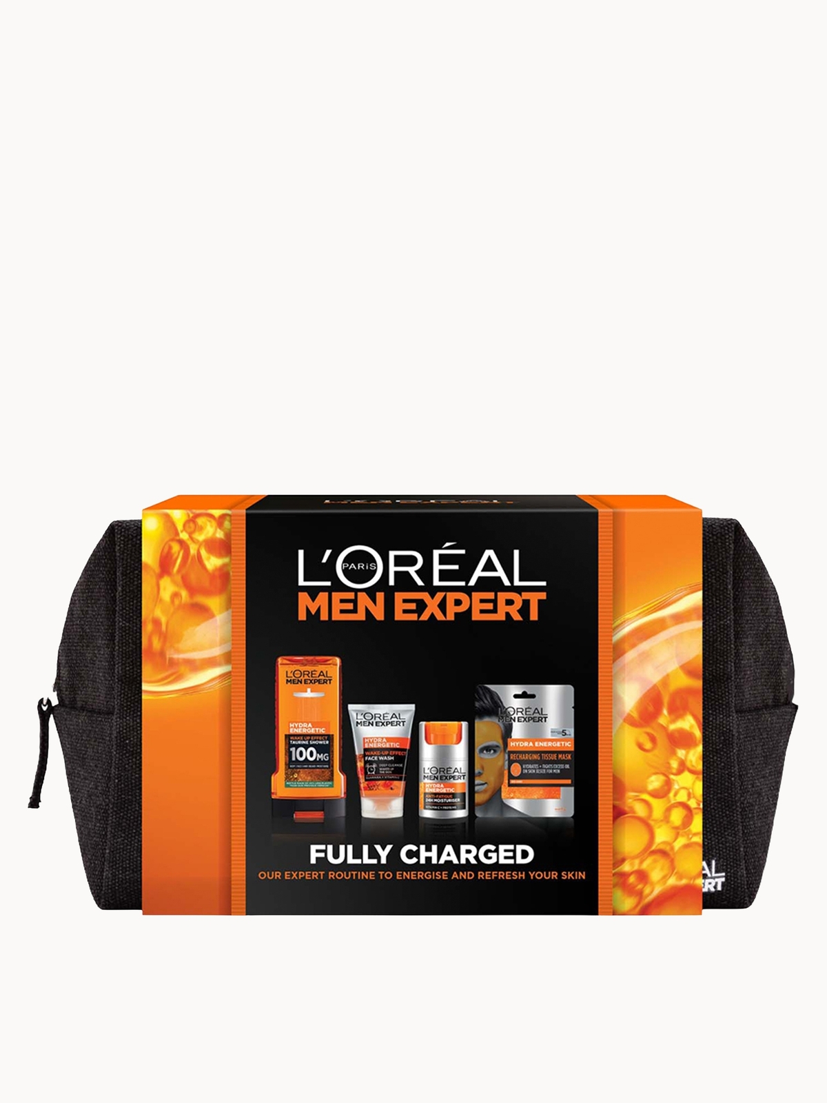 L’Oreal Paris Men Expert Fully Charged Washbag 4 Piece Gift Set For Him