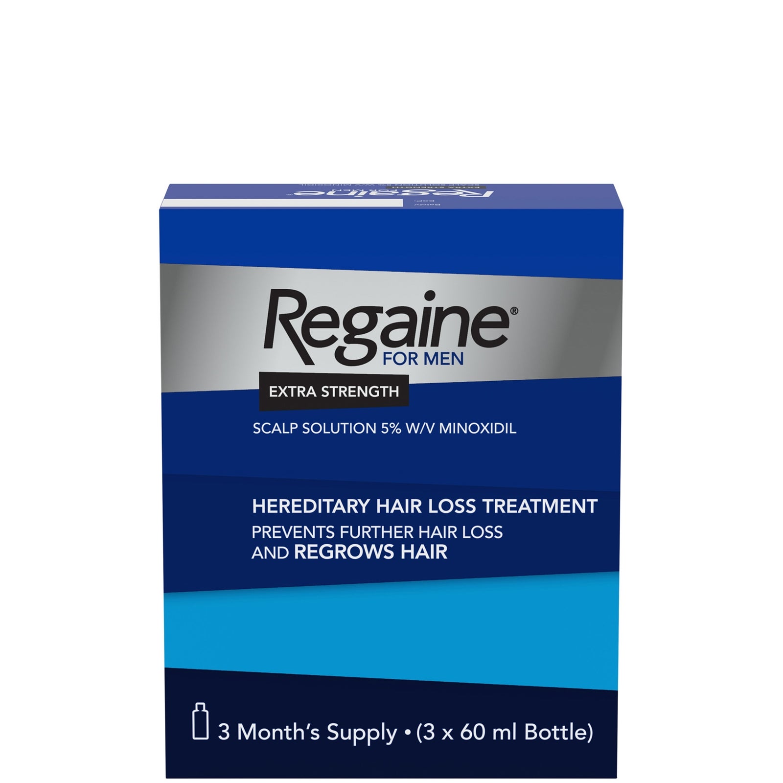 Regaine for Men Extra Strength Scalp Solution (3 Month Supply) 3 x 60ml