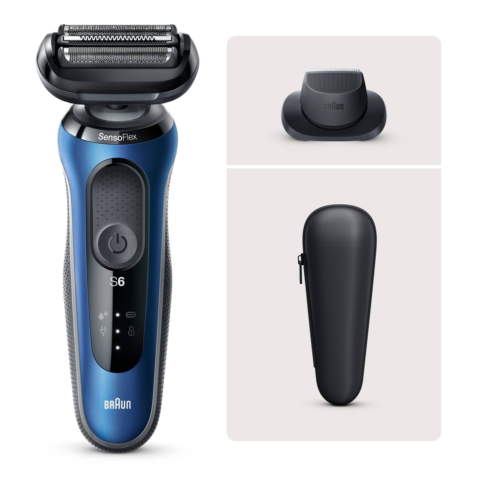 Braun Series 6 60 B1200s Electric Shaver For Men With Precision Trimmer - Blue - Image 6