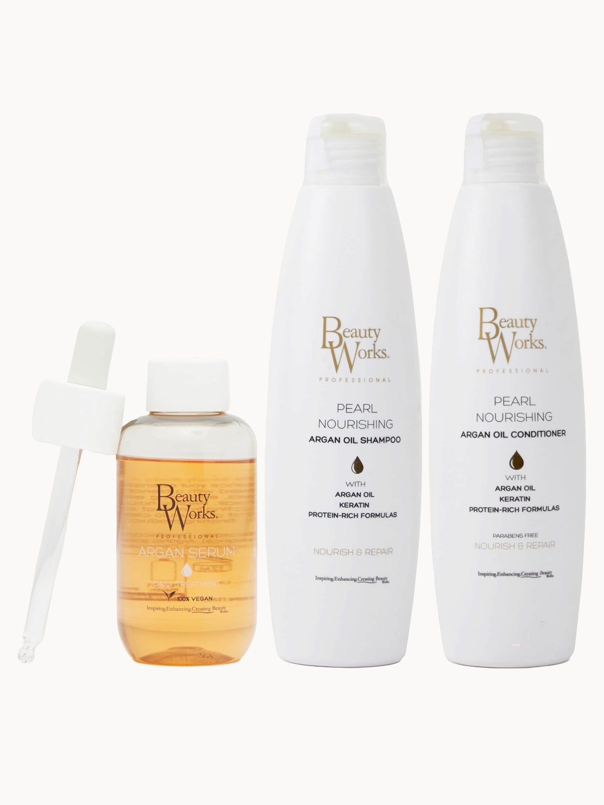 Beauty Works Pearl Nourishing Argan Oil Trio