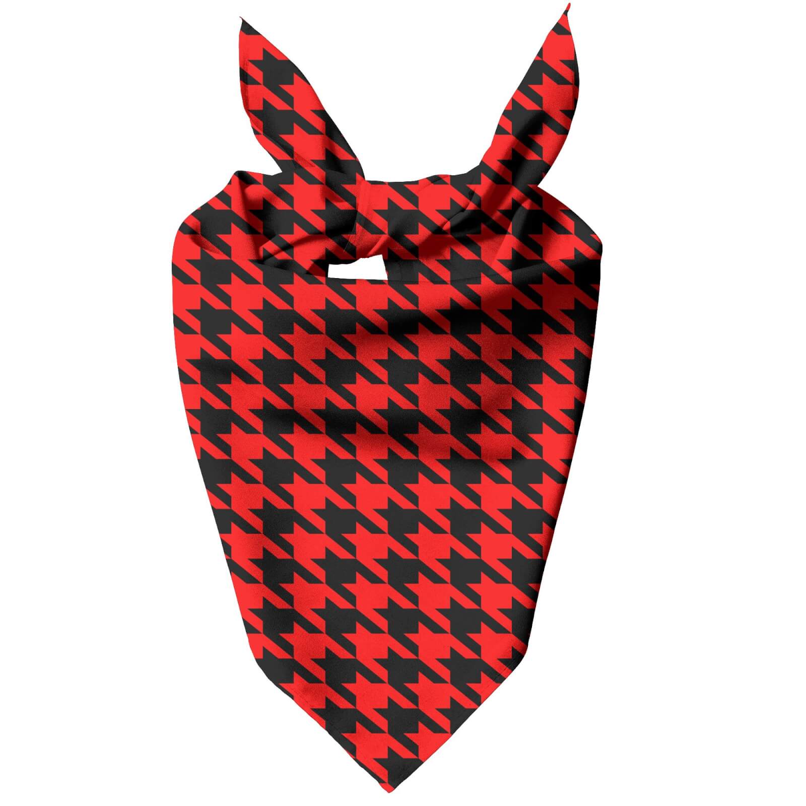 Red Dogtooth Pet Bandana - Small