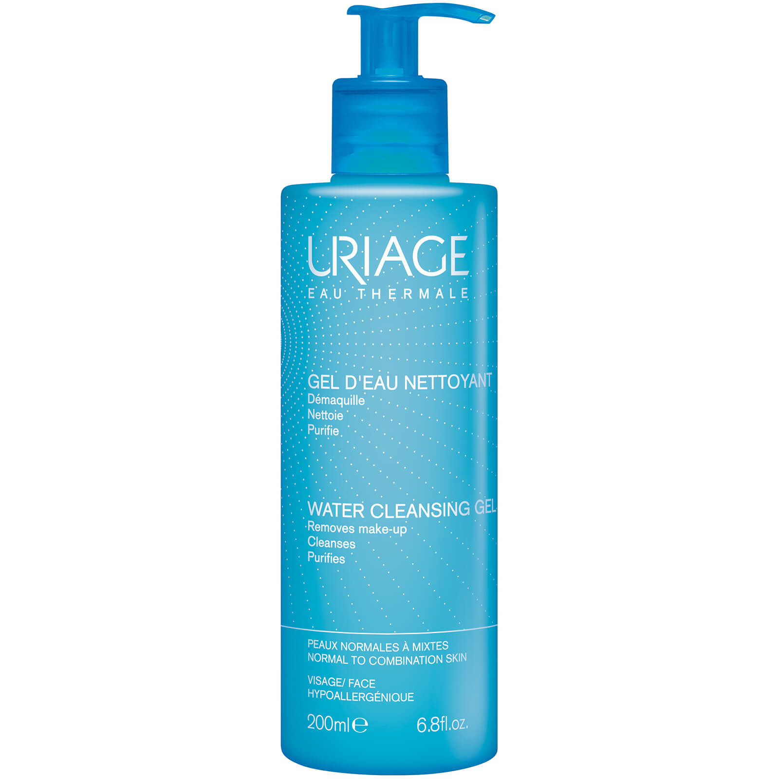 Uriage гель для умывания. Uriage Water Cleansing Gel. Uriage Gel d'Eau nettoyant. Урьяж гель для умывания 200мл. Урьяж гель дерматологический для очищения рук 500мл u08429.