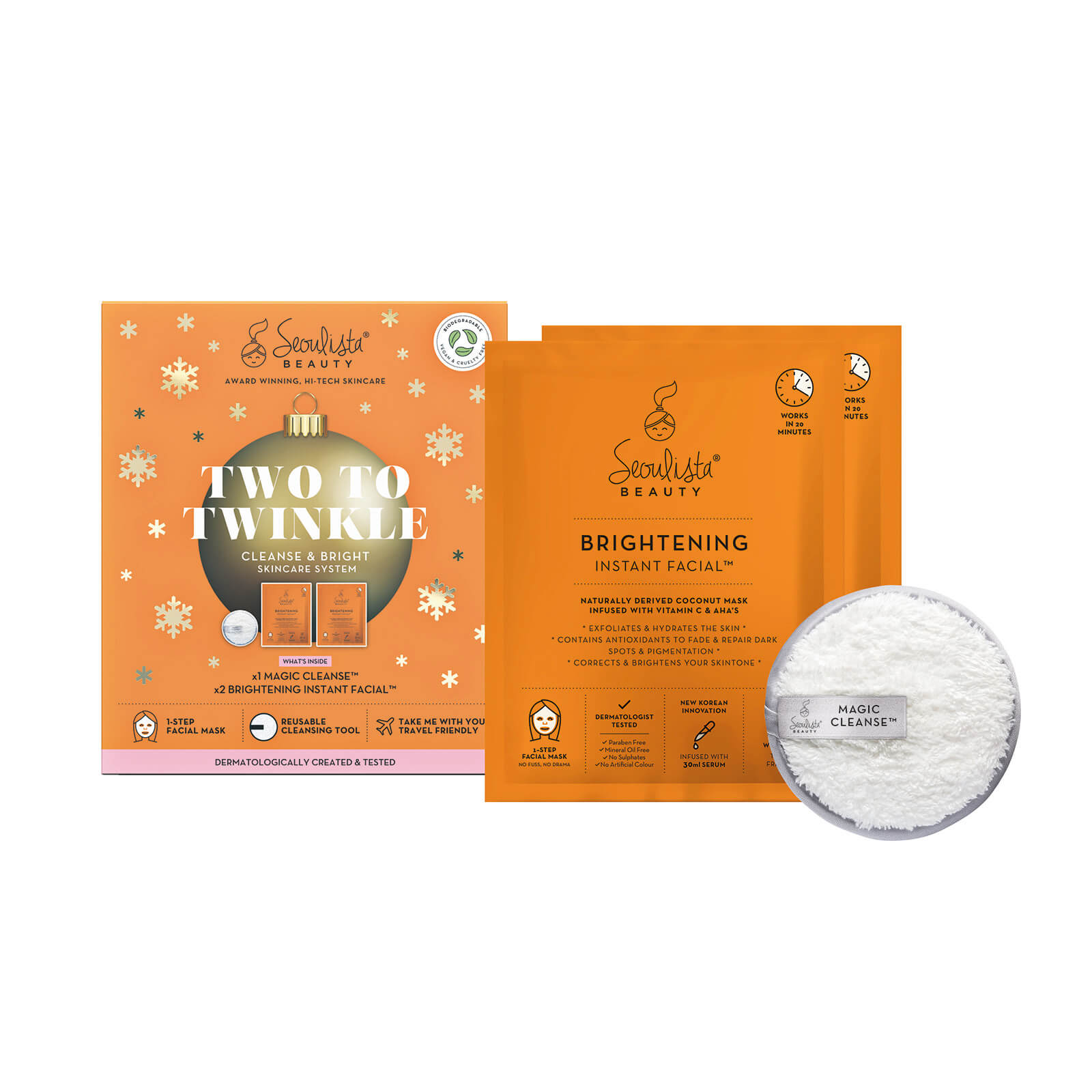 Seoulista Beauty Two to Twinkle Cleanse and Brighten Christmas Pack