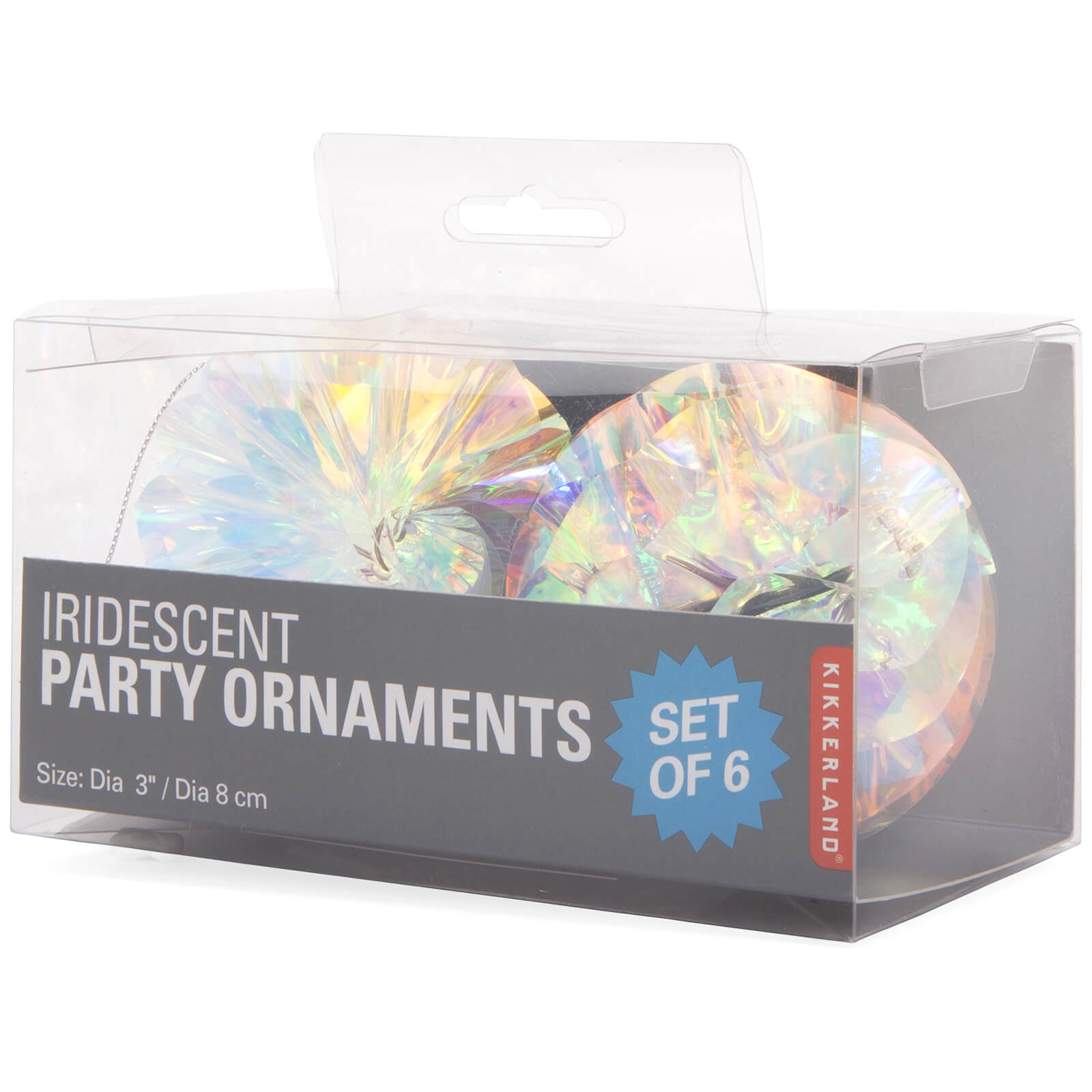 Kikkerland Iridescent Party Ornaments Kikkerland Iridescent Party Ornaments