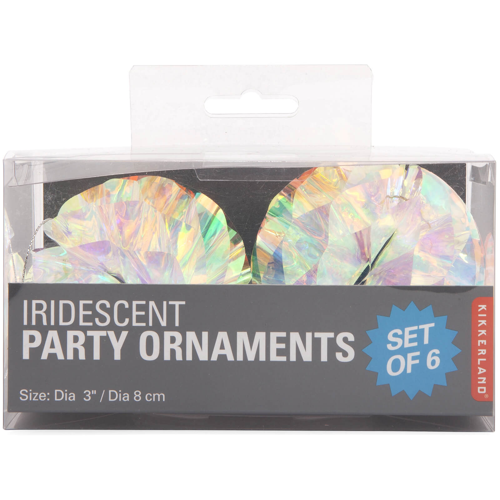 Kikkerland Iridescent Party Ornaments Kikkerland Iridescent Party Ornaments