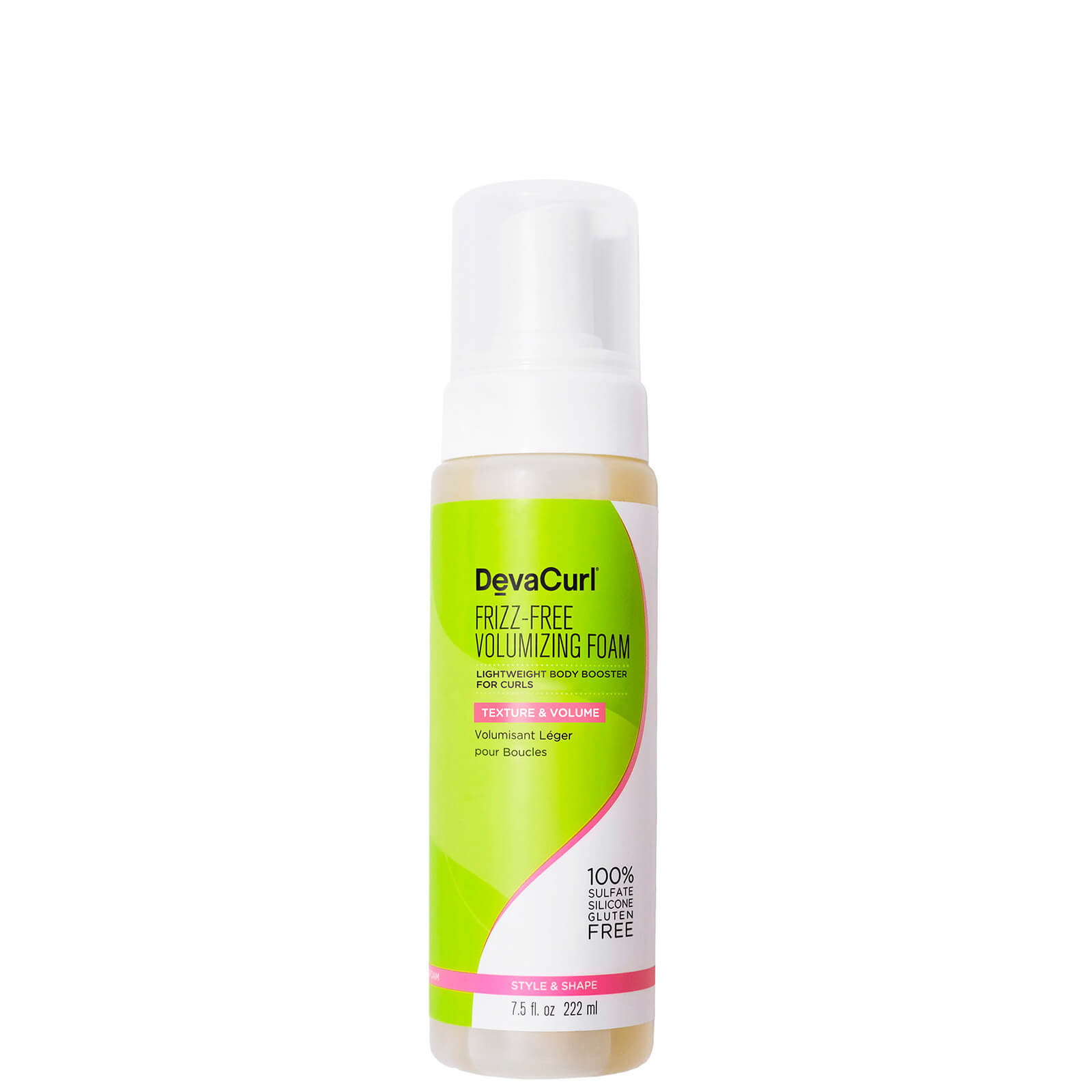 DevaCurl Frizz-Free Volumising Foam - Lightweight Body Booster for Curls 222ml