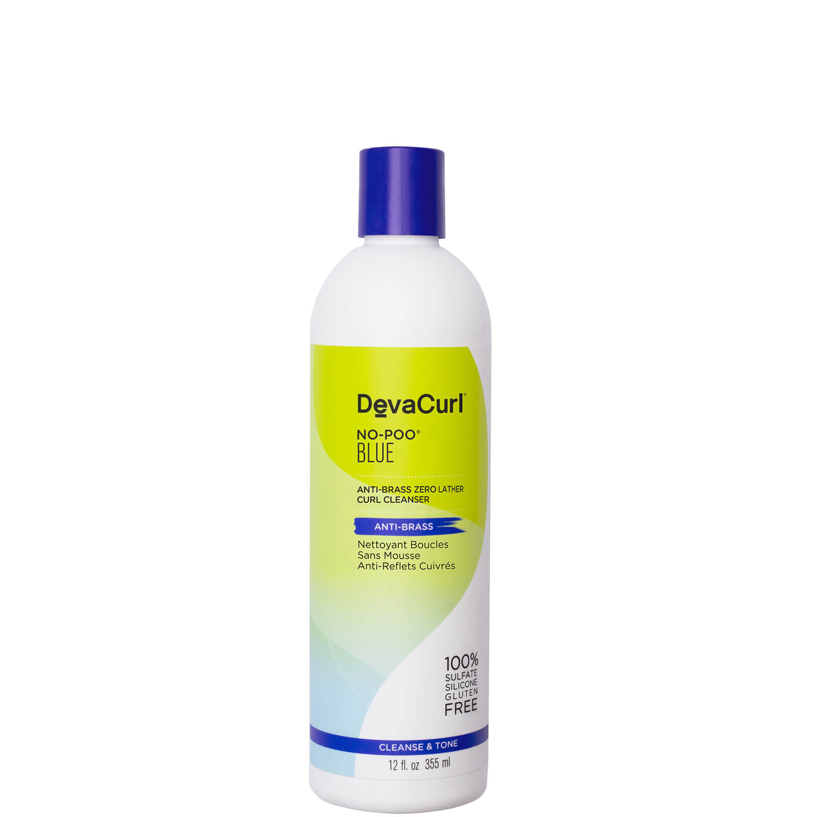 DevaCurl No Poo Blue Anti-Brass Zero Lather Curl Cleanser 355ml