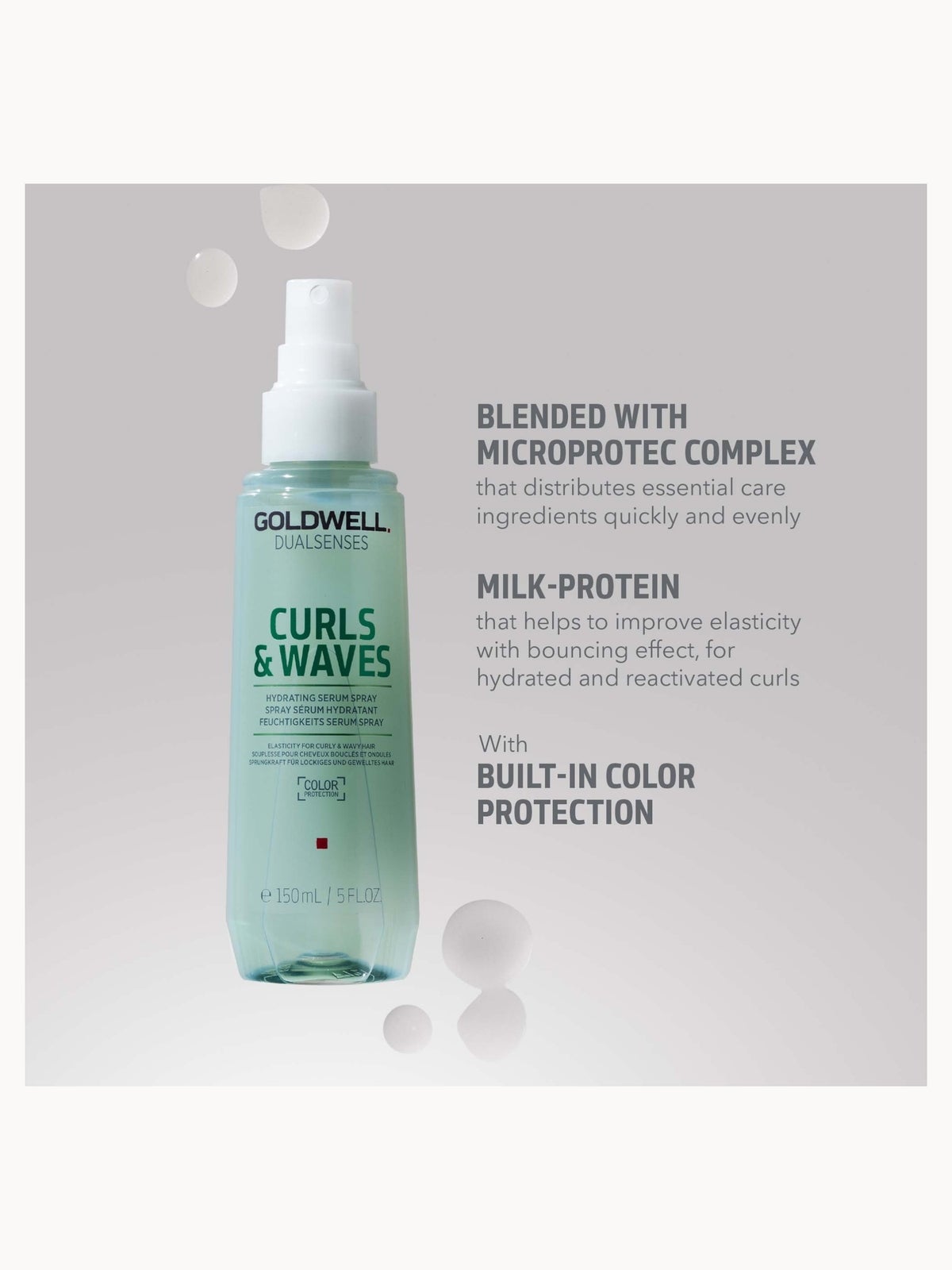 Goldwell Dualsenses Curls And Waves Hydrating Serum Spray, Reactivate Limp Curls And Waves, With Heat Protection 150ml 3
