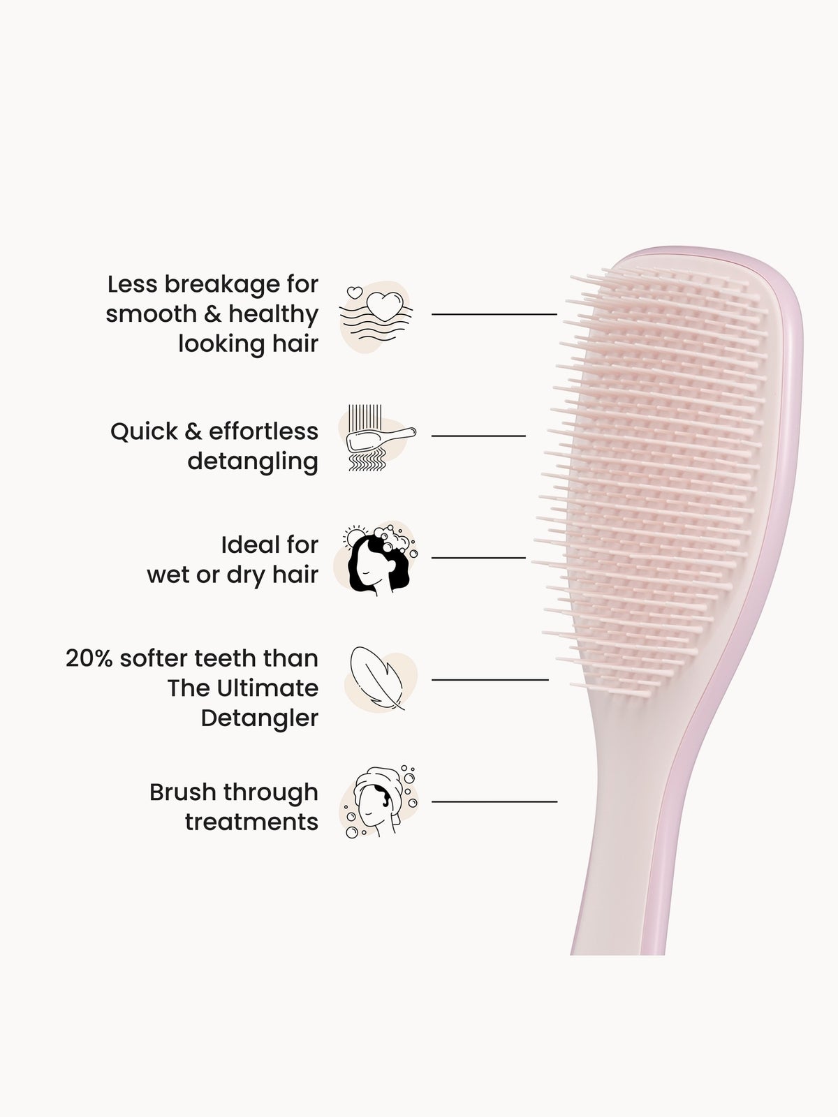 Tangle Teezer The Ultimate Detangler Fine and Fragile Brush - Pink Dust 4