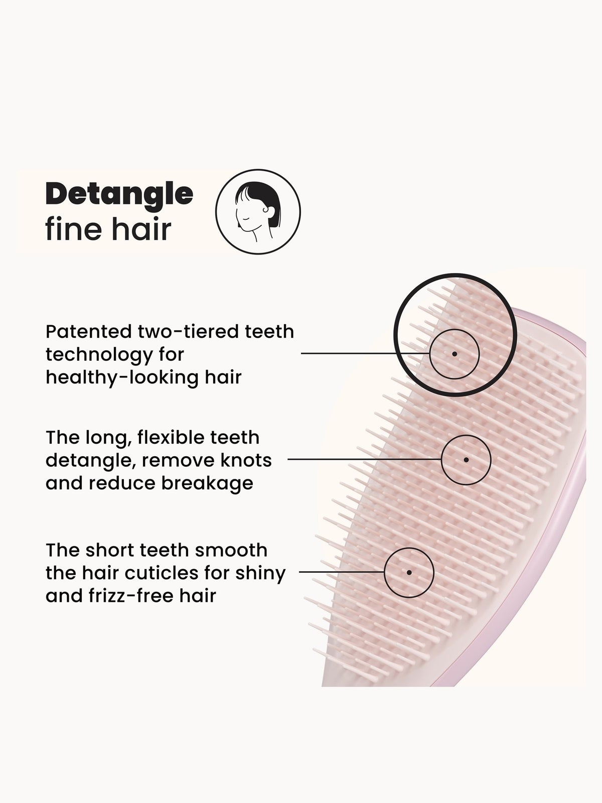 Tangle Teezer The Ultimate Detangler Fine and Fragile Brush - Pink Dust 2