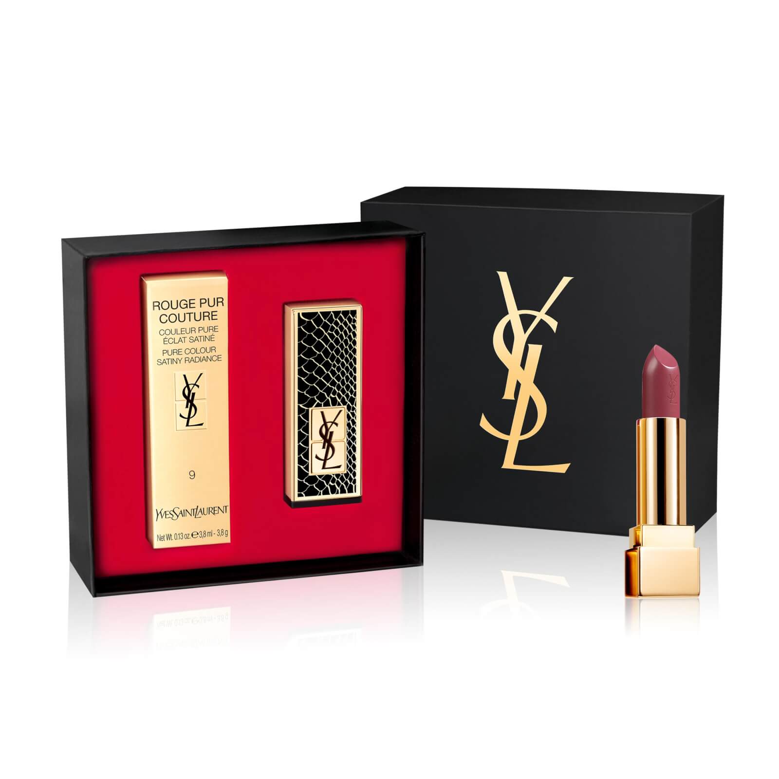 YSL Rouge Pur Couture Lipstick 09 and Black Reptile Cap Set