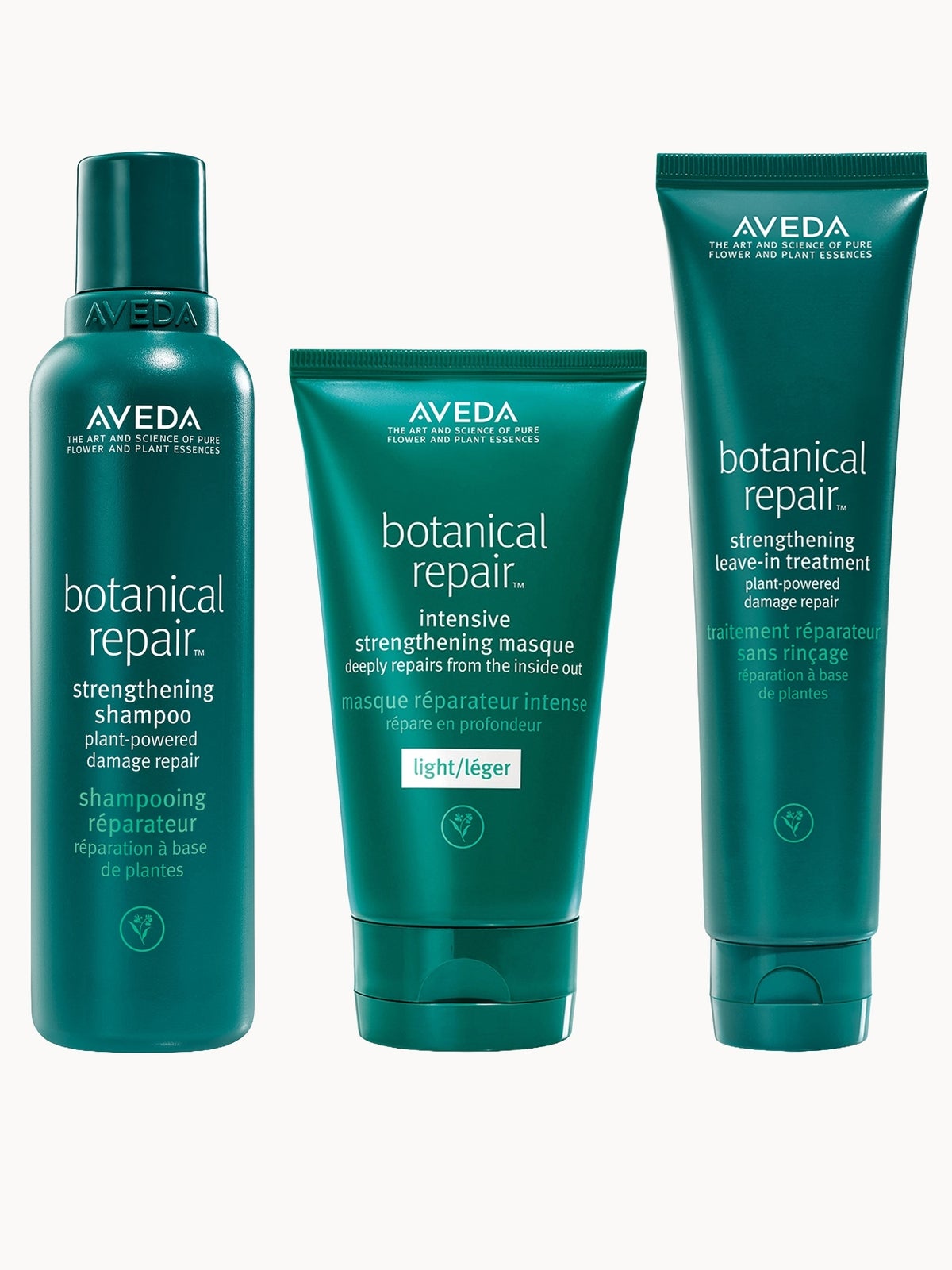 Aveda Botanical Repair Strengthening Shampoo & Conditioner with Leave-In Treatment Routine Bundle