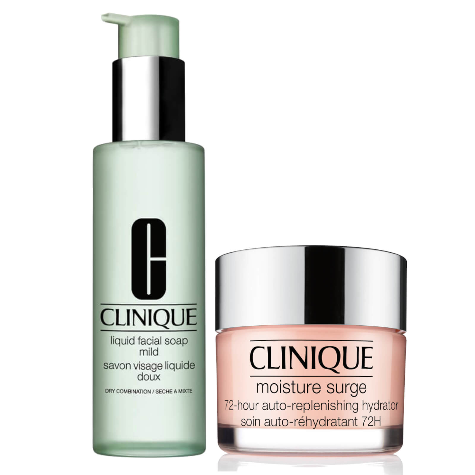 Clinique Moisture Surge 72-Hour Auto-Replenishing Hydrator and Liquid Facial Soap Mild Duo