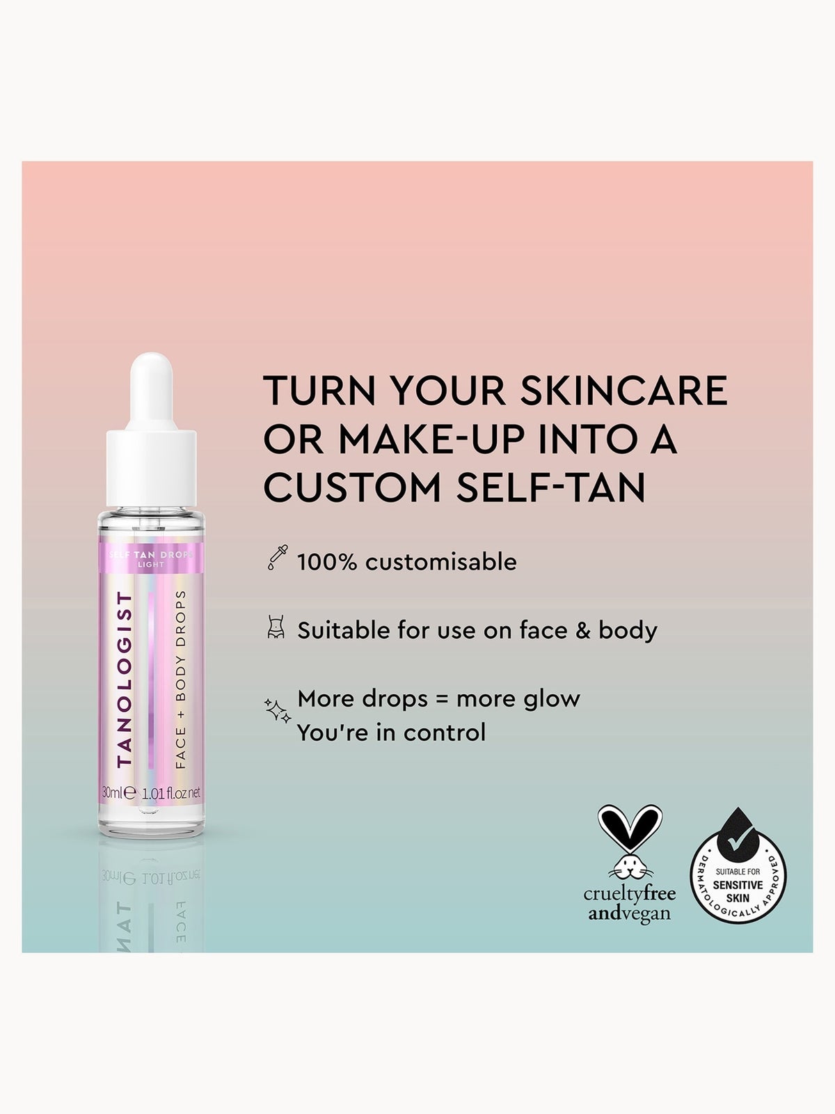 Tanologist Face and Body Drops - Light 30ml 3