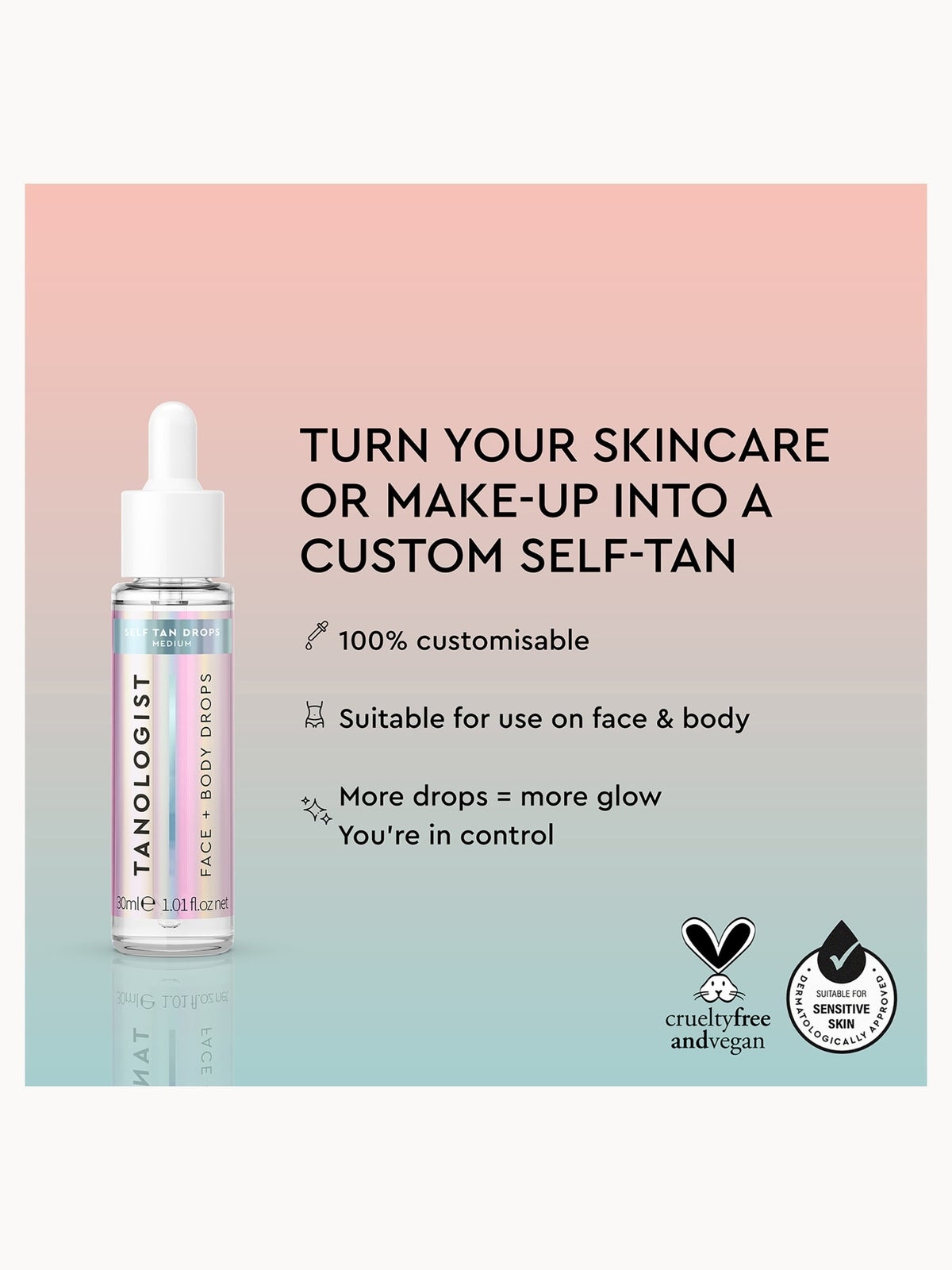 Tanologist Face and Body Drops - Medium 30ml 3