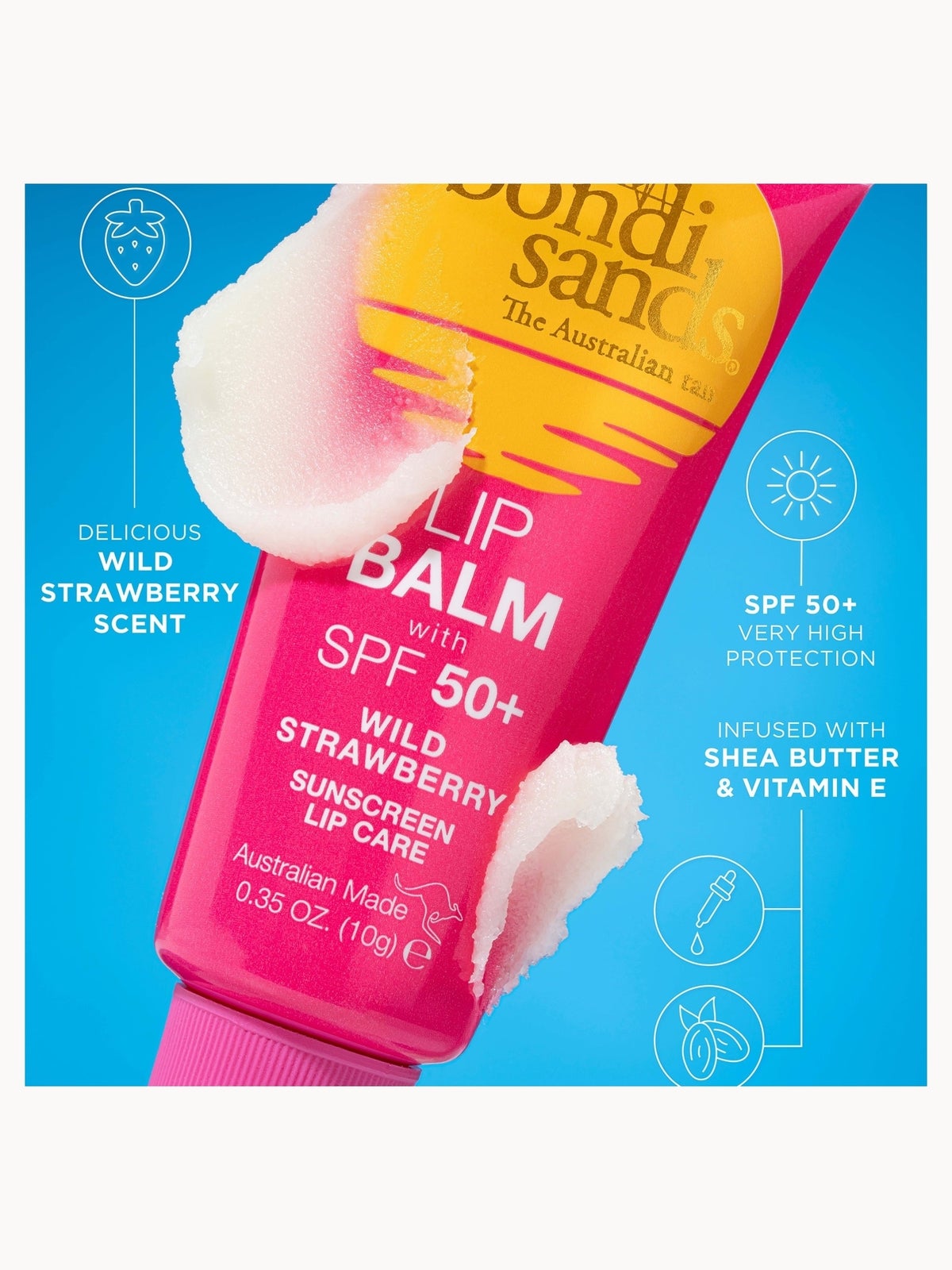 Bondi Sands SPF50+ Strawberry Lip Balm 10g 3